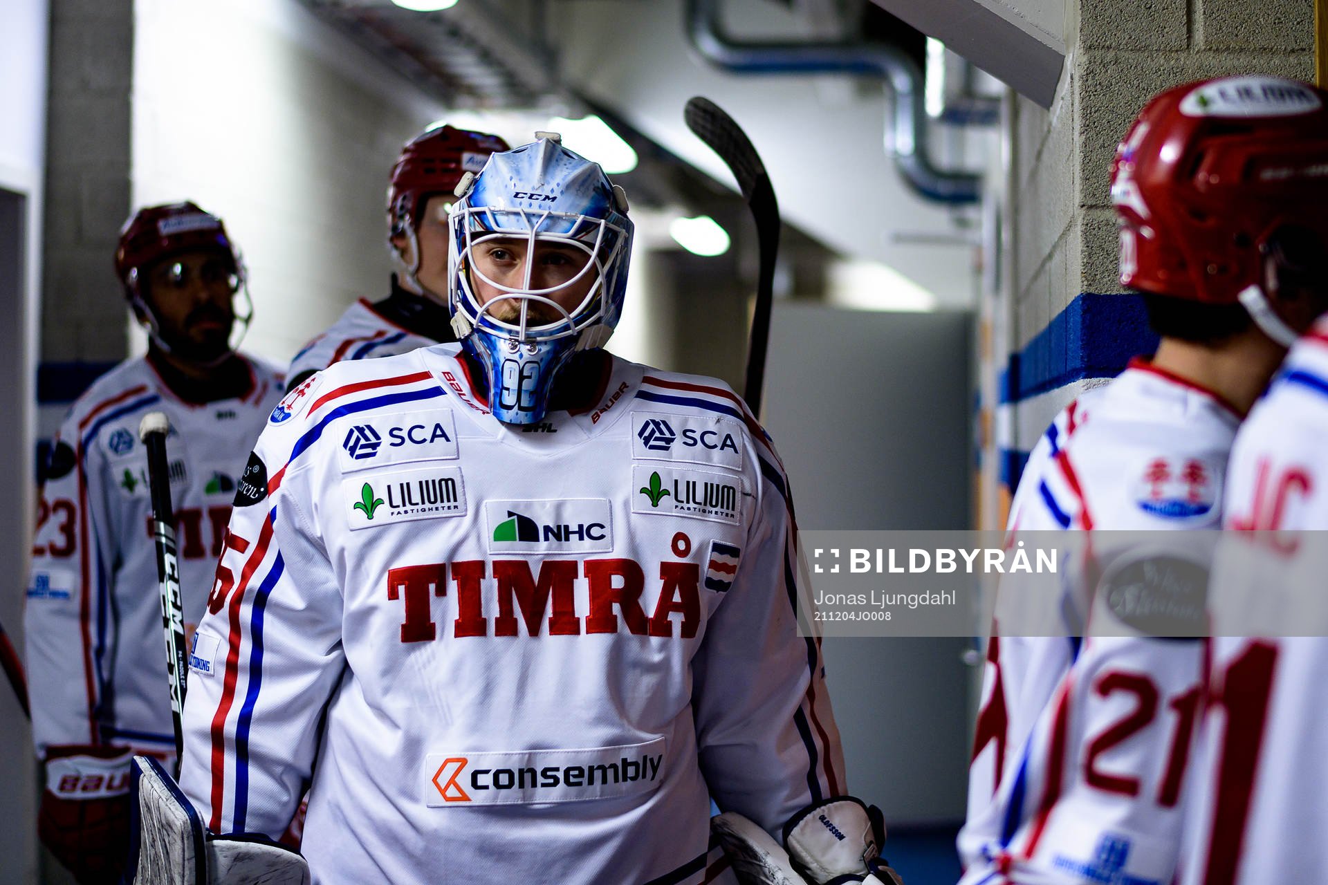 Timrås målvakt Sami Rajaniemi före ishockeymatchen i SHL