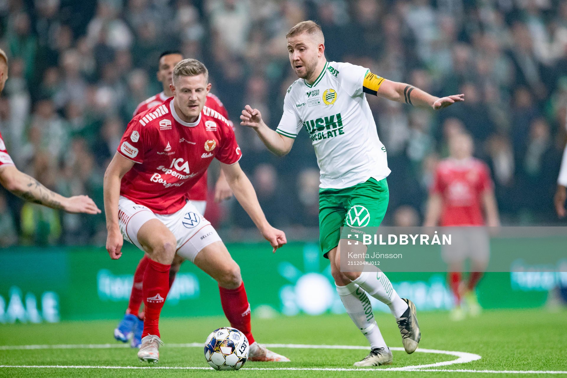 Kalmars Johan Stenmark och Hammarbys Darijan Bojanic