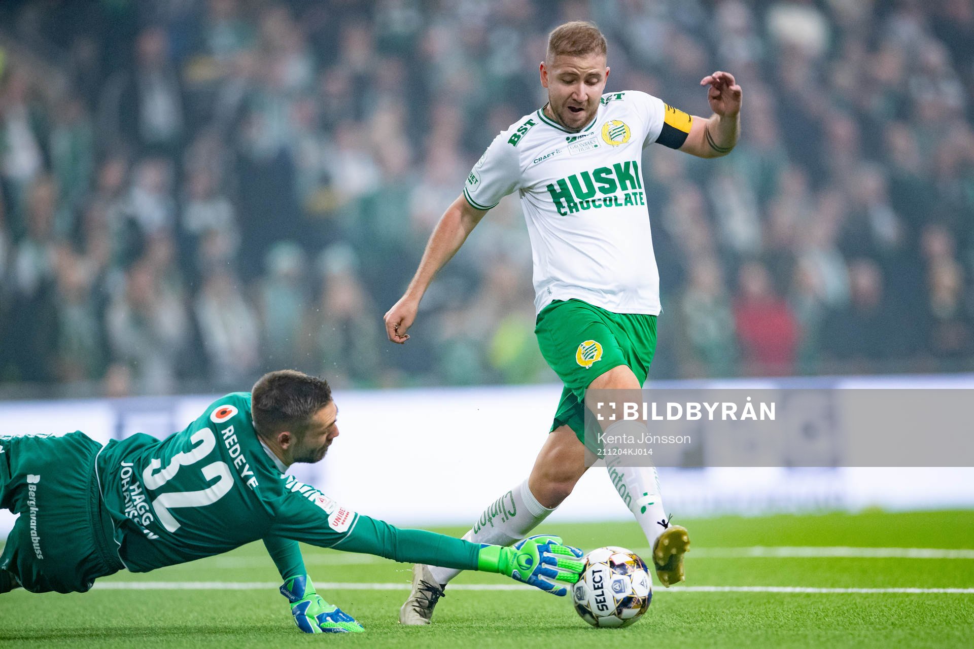 Kalmars målvakt Lucas Hägg Johansson och Hammarbys