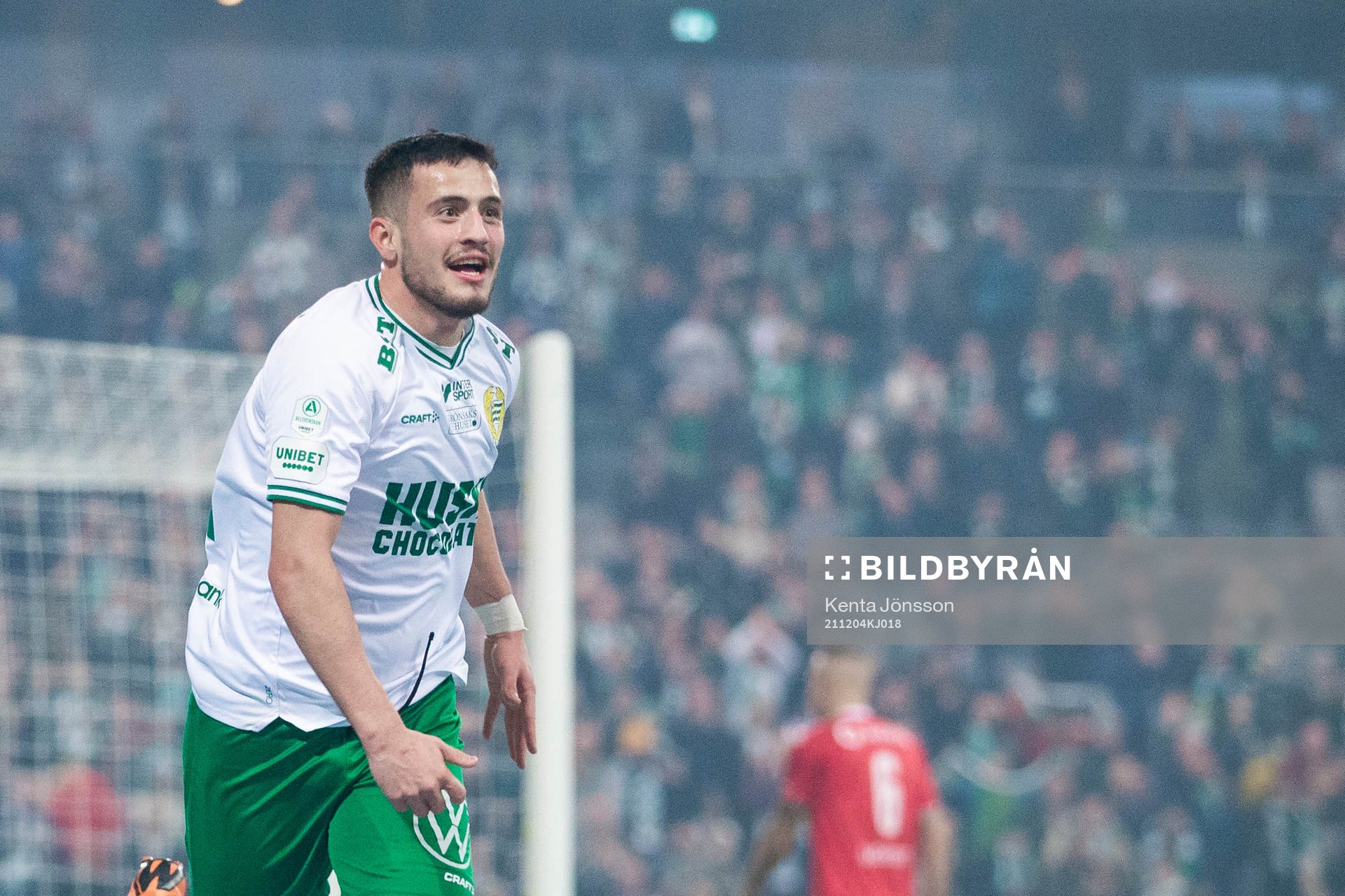 Hammarbys Astrit Selmani jublar