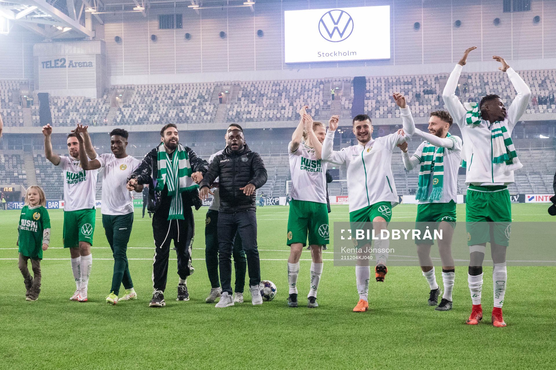 Hammarbys spelare jublar