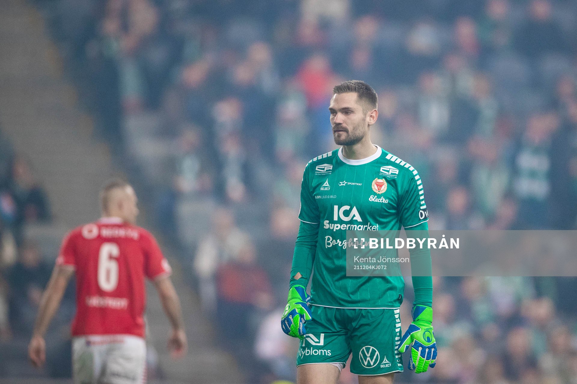 Kalmars målvakt Lucas Hägg Johansson deppar