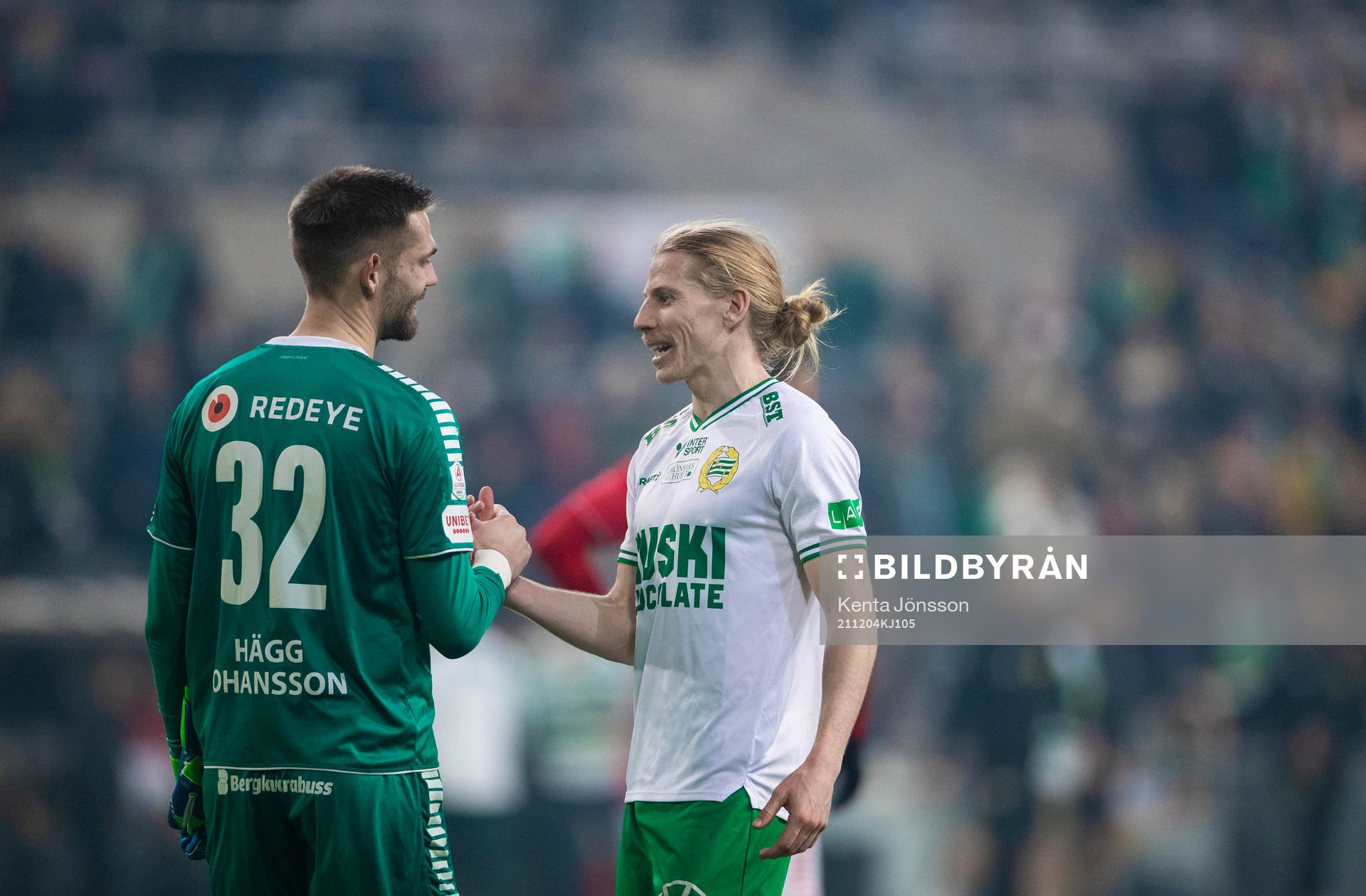 Kalmars målvakt Lucas Hägg Johansson och Hammarbys Gustav