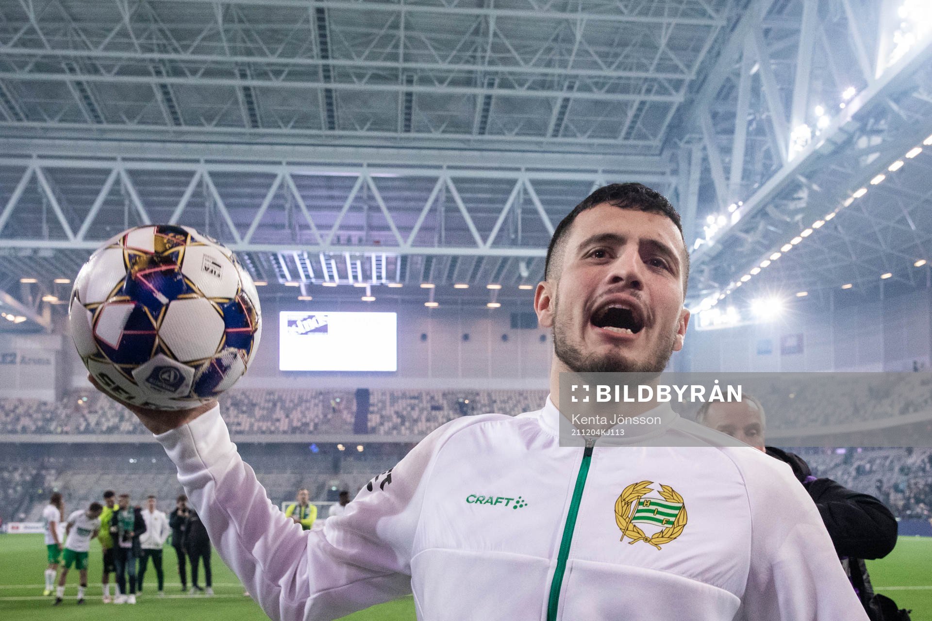Hammarbys Astrit Selmani jublar