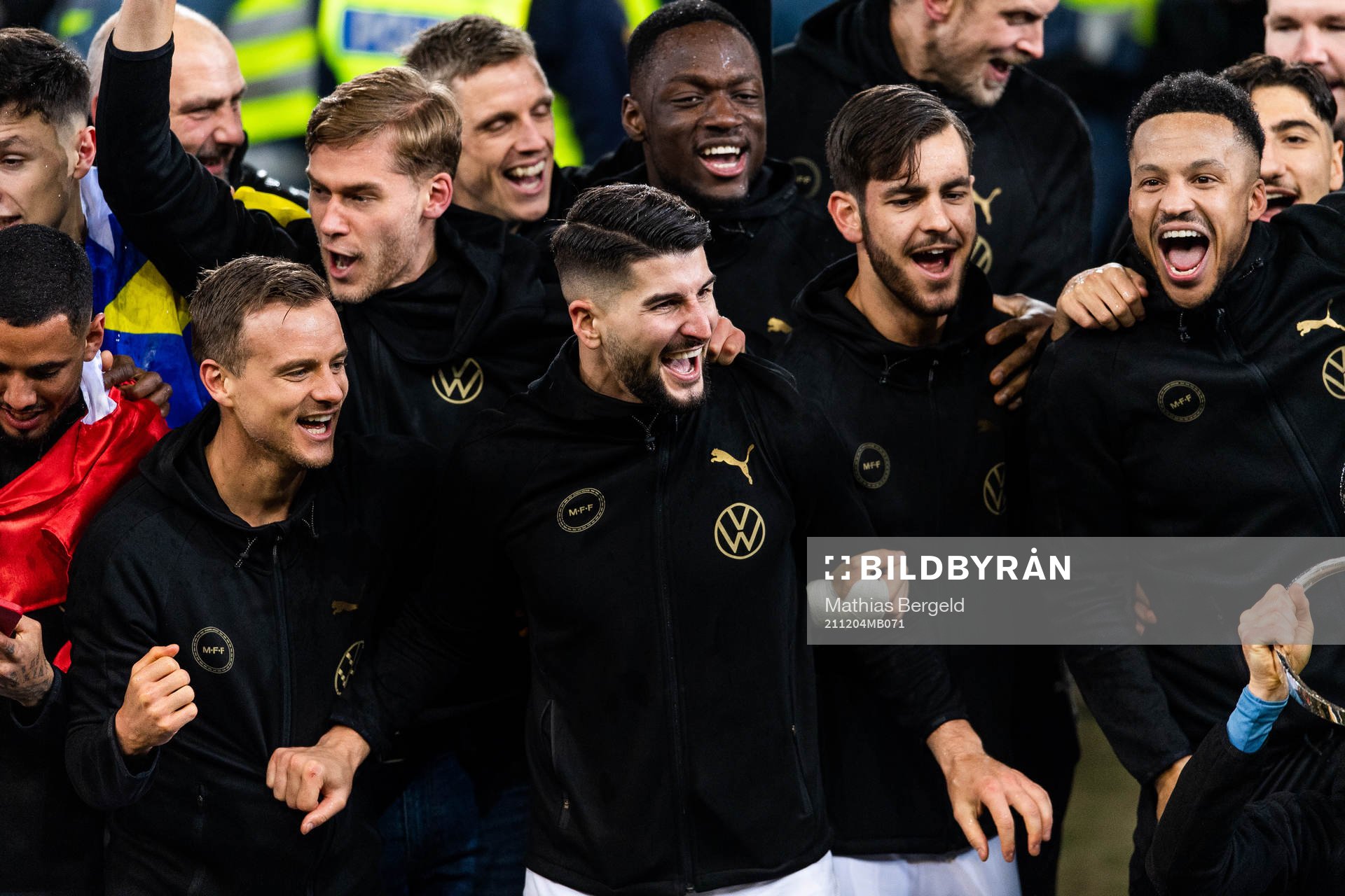 Malmö FFs Eric Larsson, Antonio Colak, Adi Nalic och