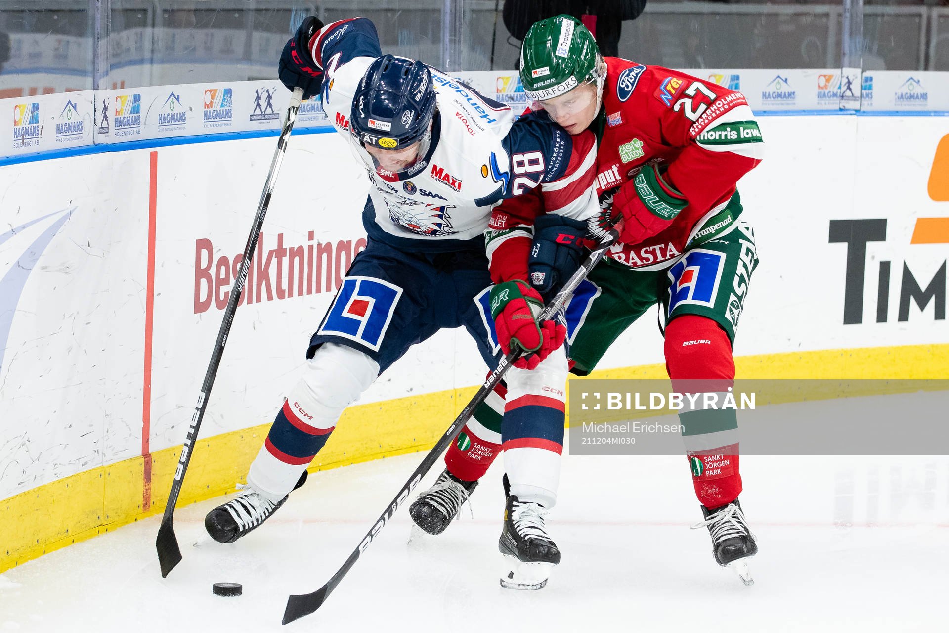 Linköpings John Nyberg och Frölundas Teodor Niederbach