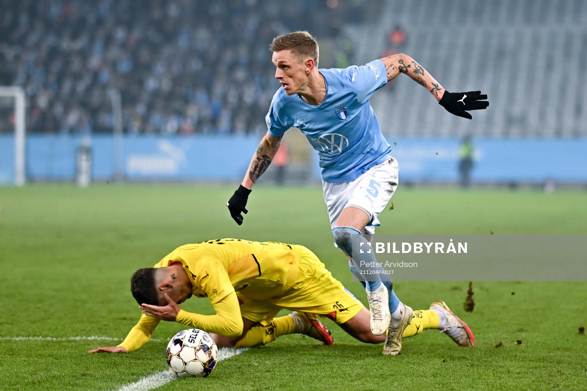 Malmö FFs Sören Rieks och Halmstads Edvin Kurtulus