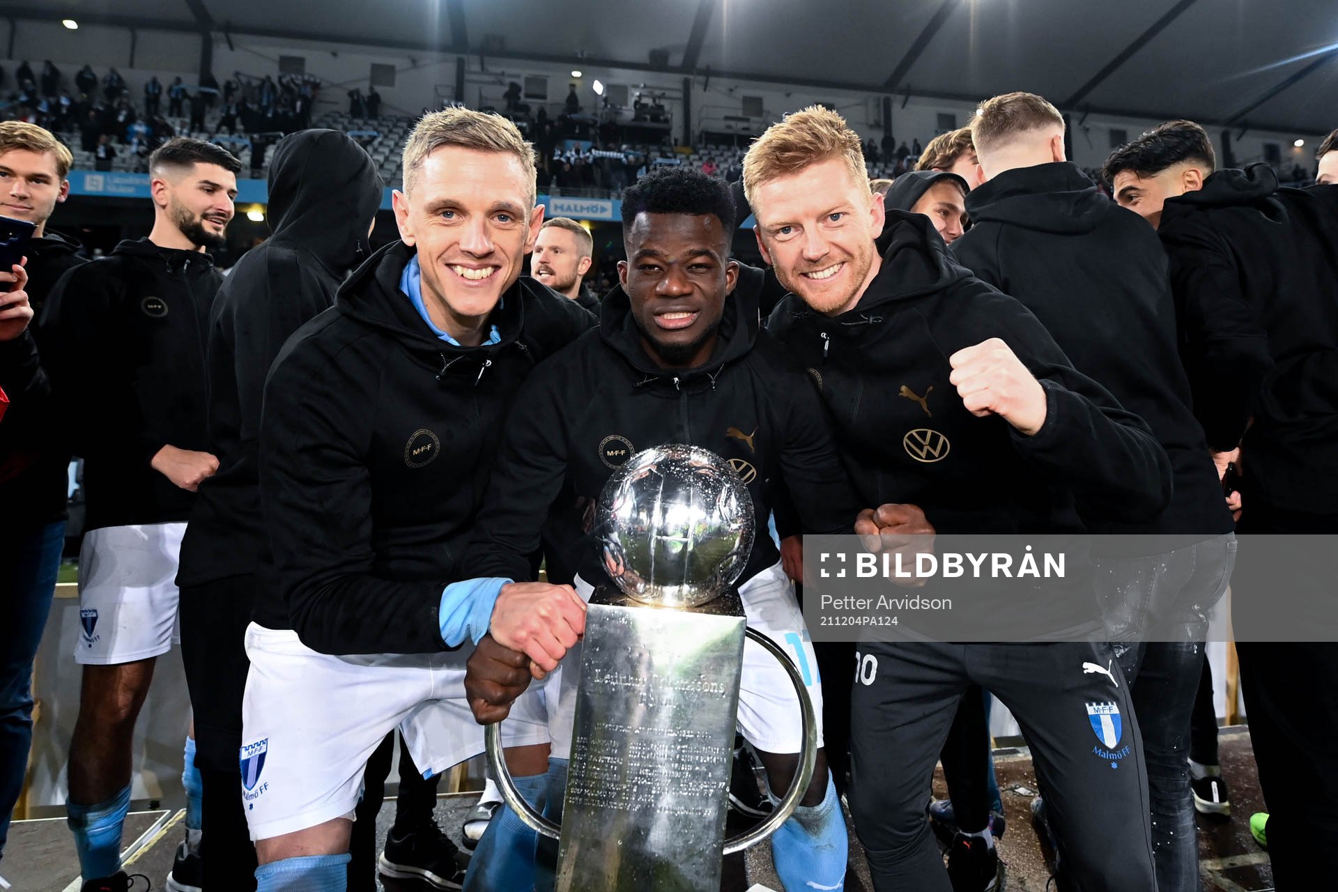 Malmö FFs Sören Rieks , Malik Abubakari och Anders