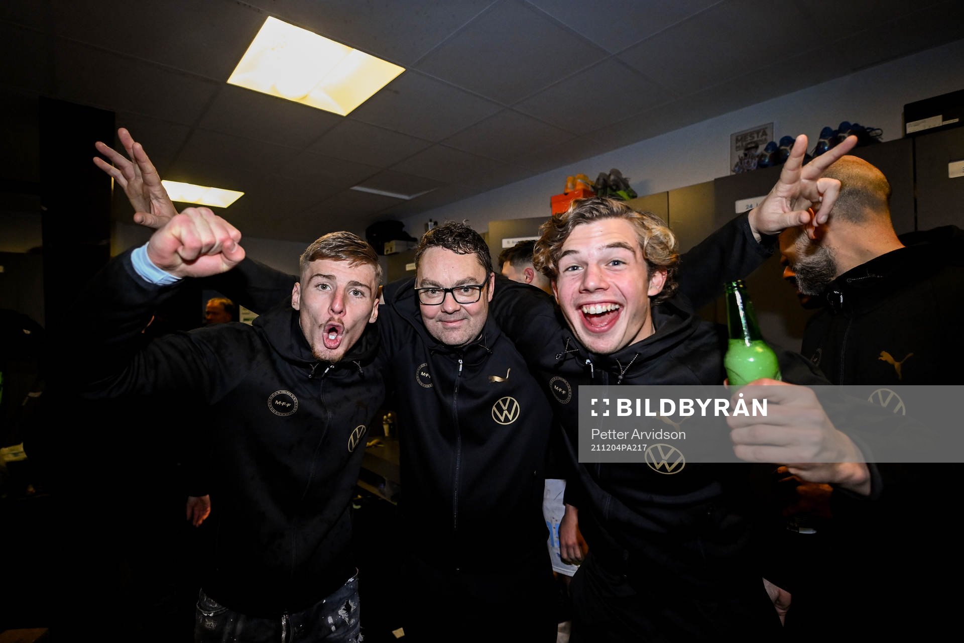 Malmö FFs Markus Björkqvist och målvakt Melker Ellborg