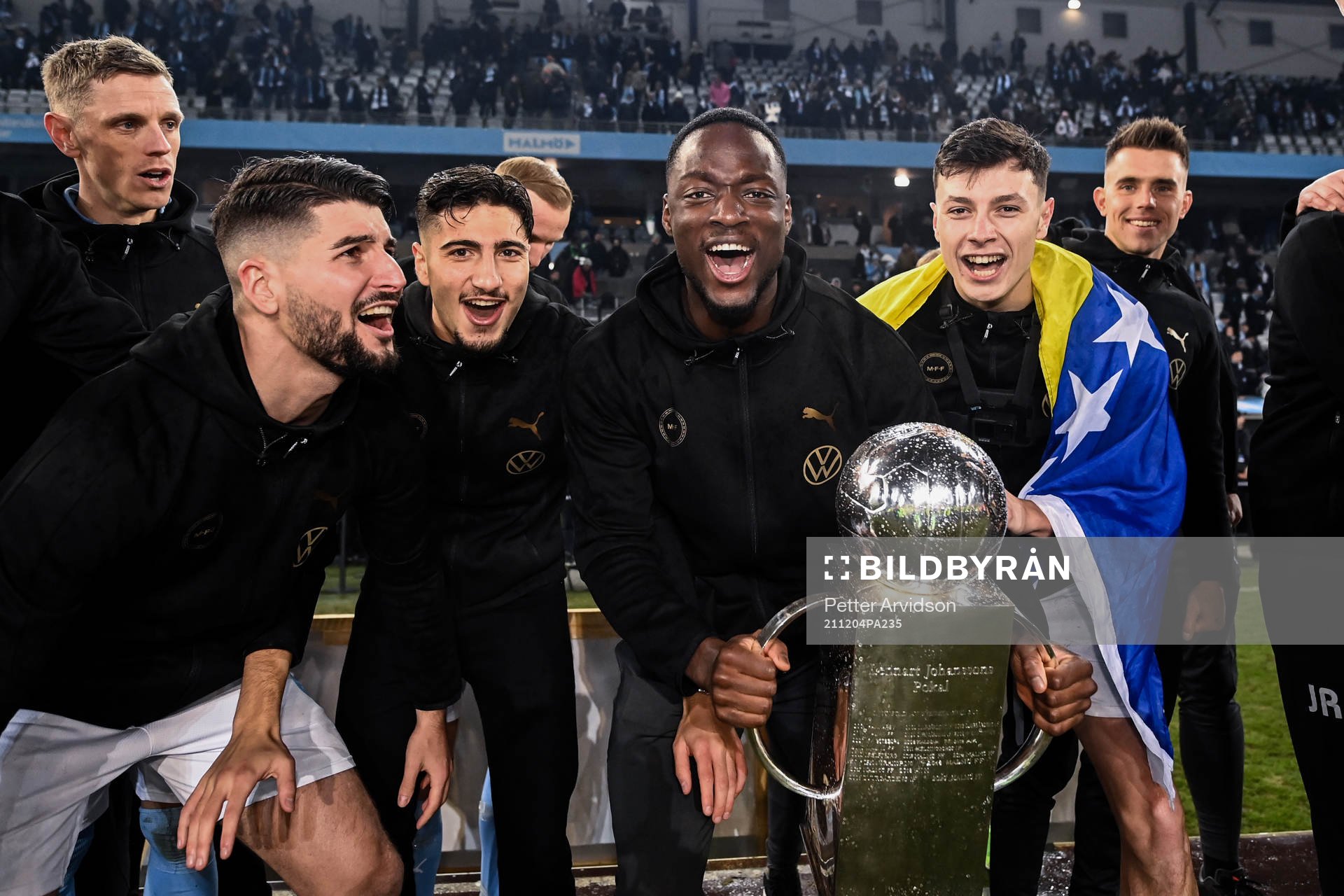 Malmö FFs  Antonio Colak ,Peter Gwargis, målvakt Ismael