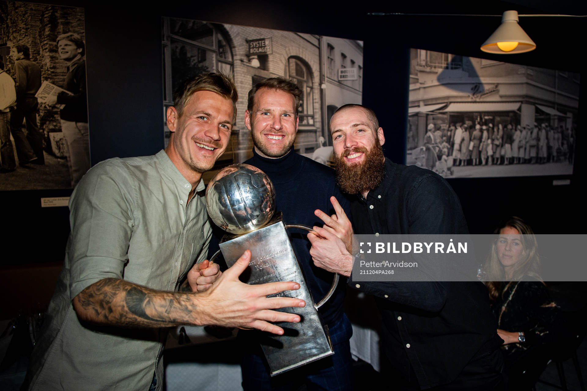 Malmö FFsmålvakt Johan Dahlin , Ola Toivonen och Jo Inge