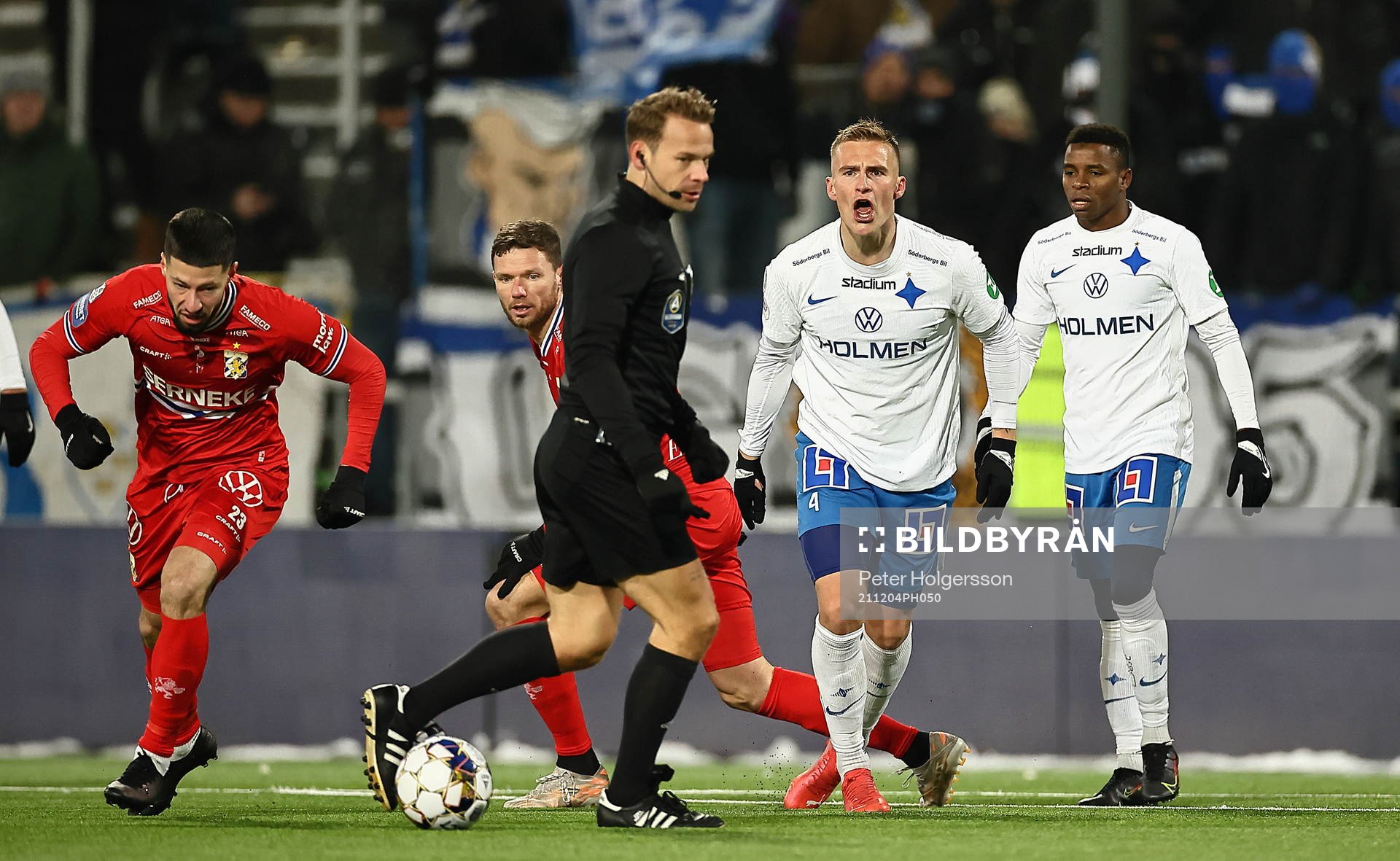 IFK Norrköpings Marco Lund Nielsen reagerar