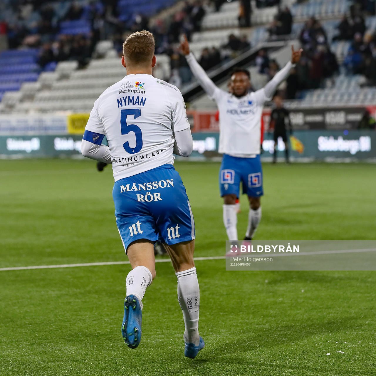 IFK Norrköpings Christoffer Nyman och Samuel Adegbenro