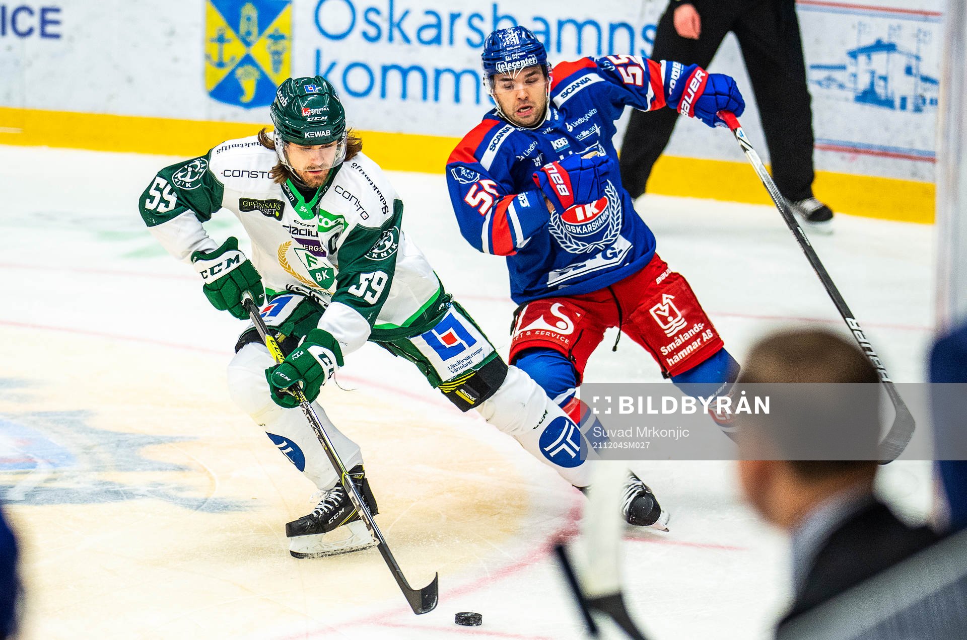 Färjestads Linus Johansson och Oskarshamns David