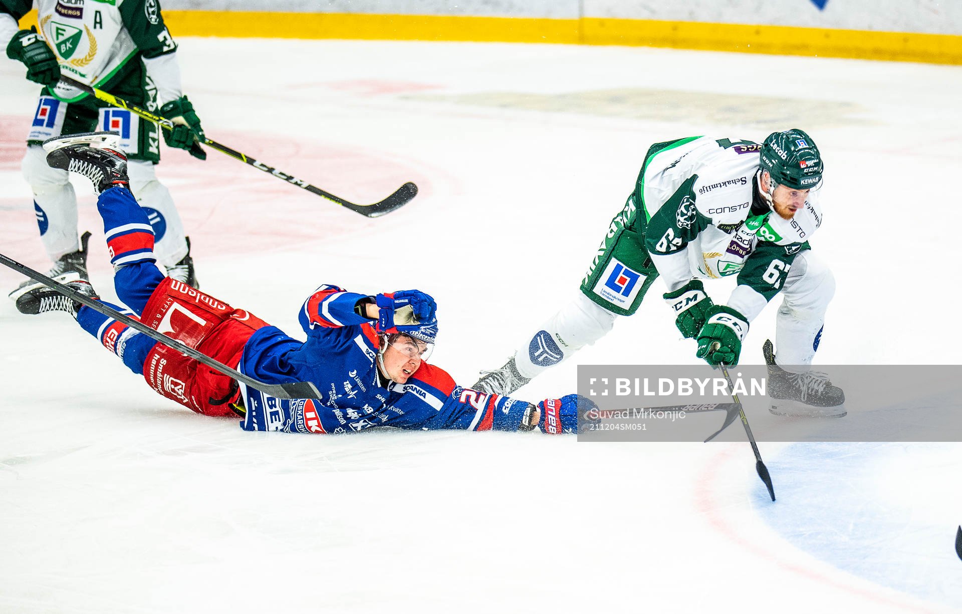 Oskarshamns Lukas Pilö och Färjestads Pontus Widerström