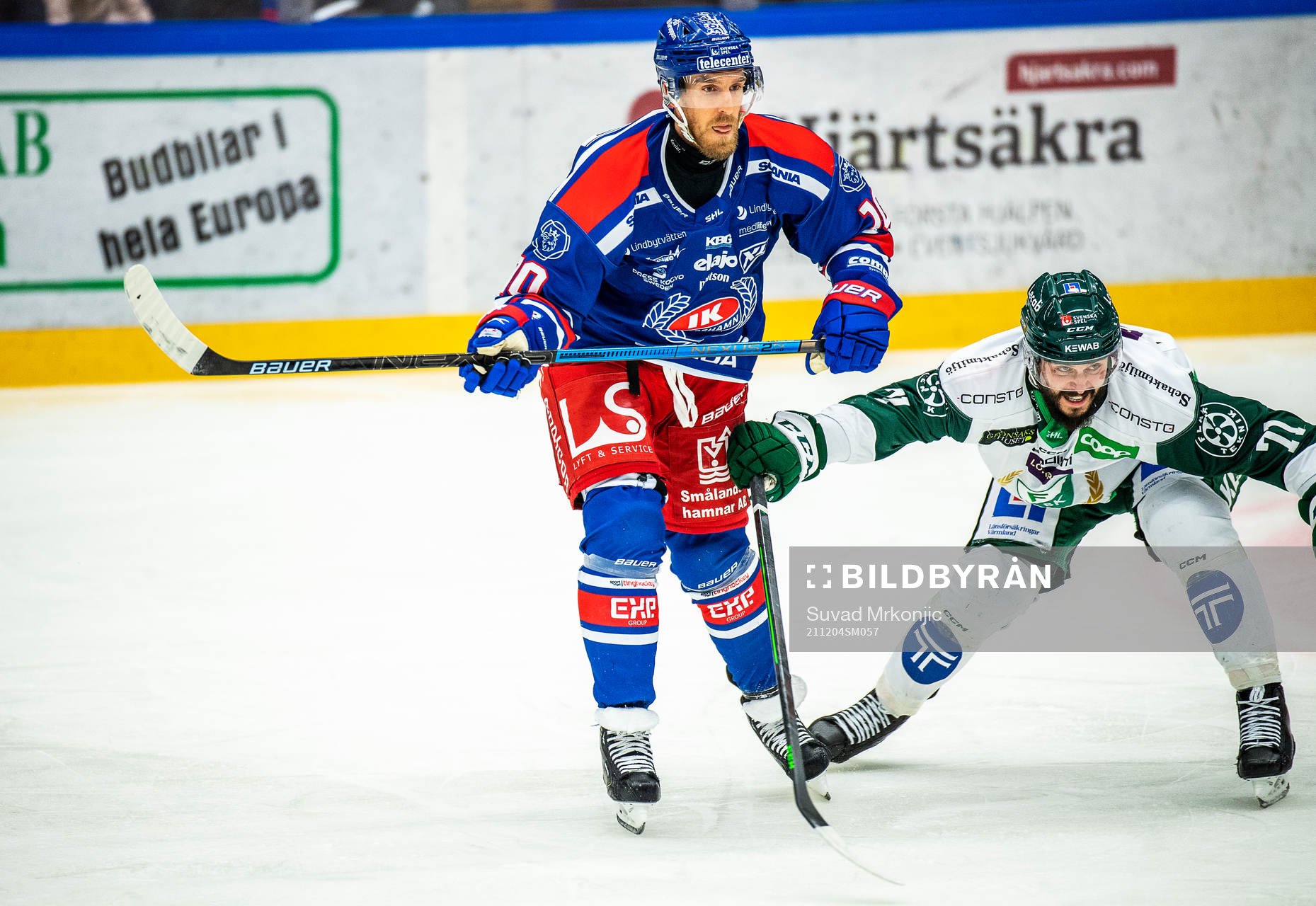 Oskarshamns Dale Weise och Färjestads Jesse Virtanen