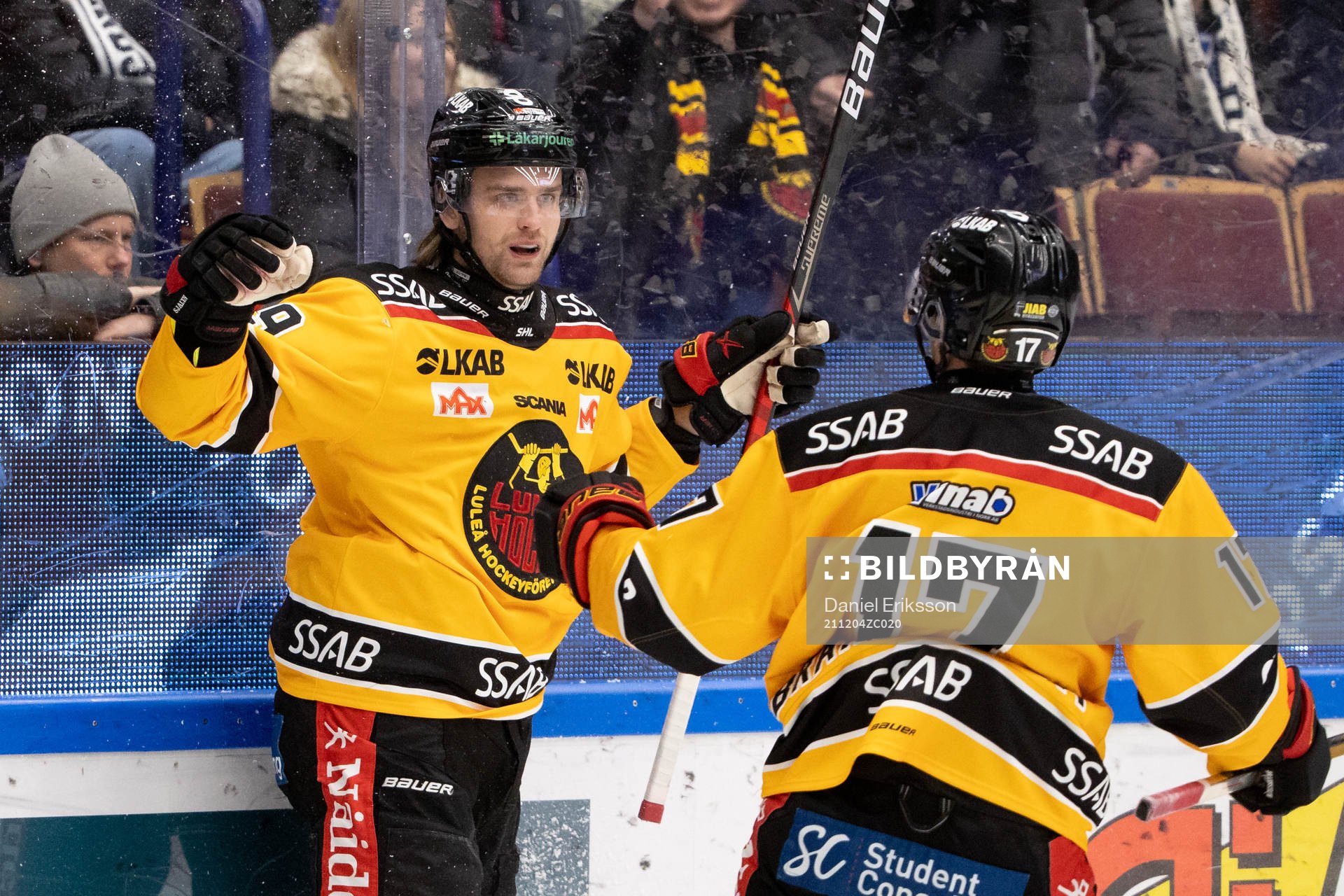 Luleås Pontus Själin jublar
