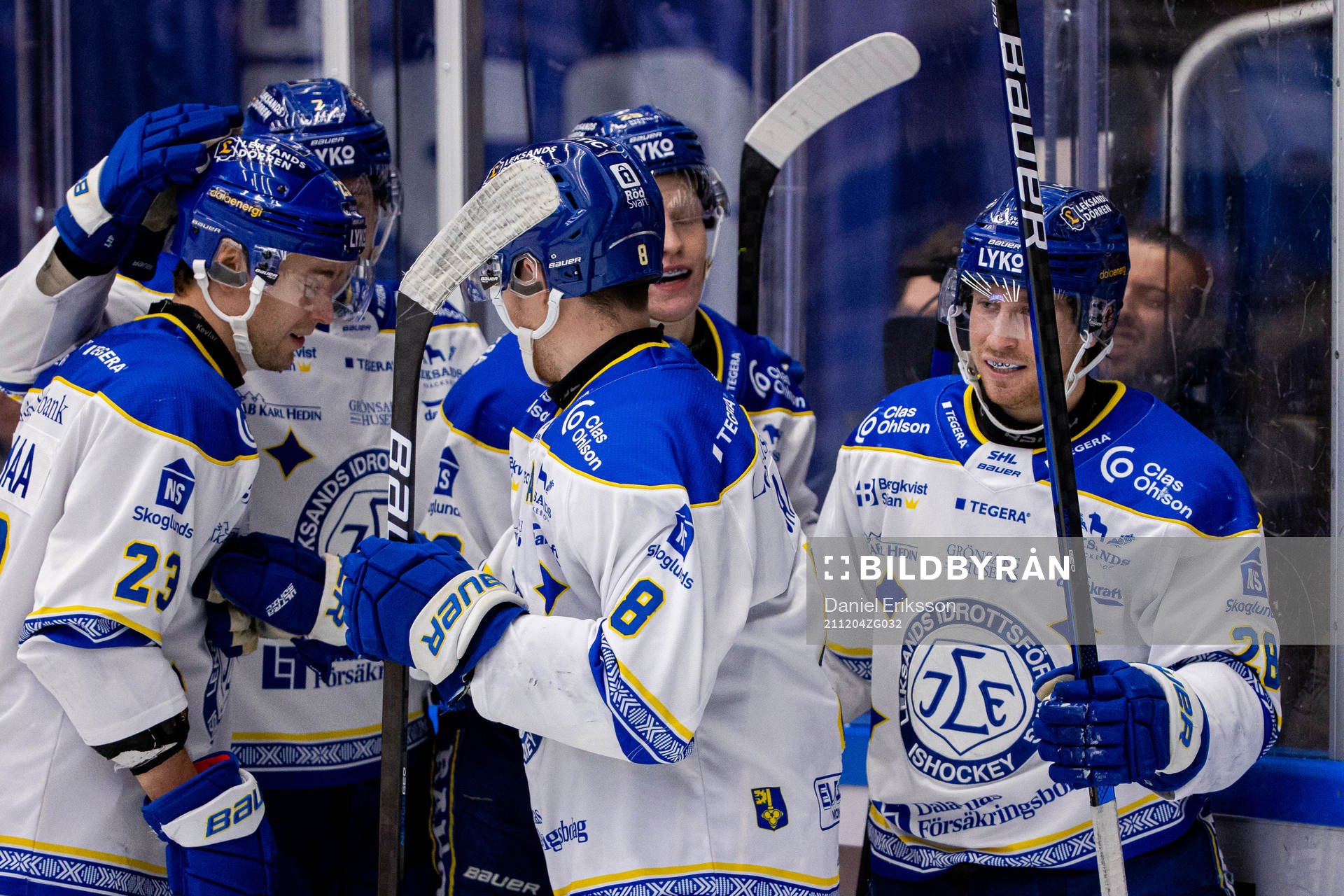 Leksands Justin Kloos jublar