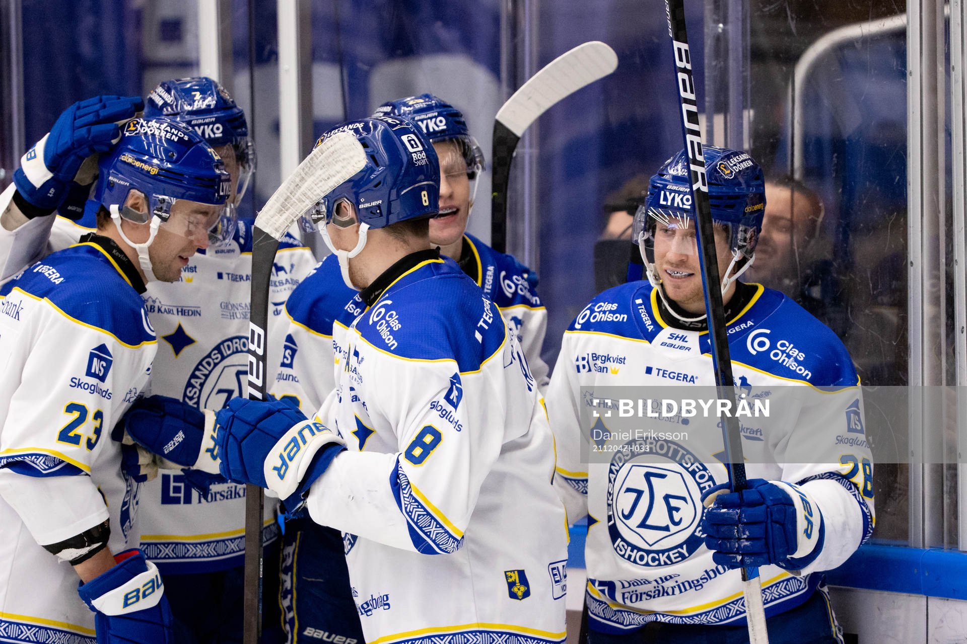 Leksands Justin Glenn Kloos jublar