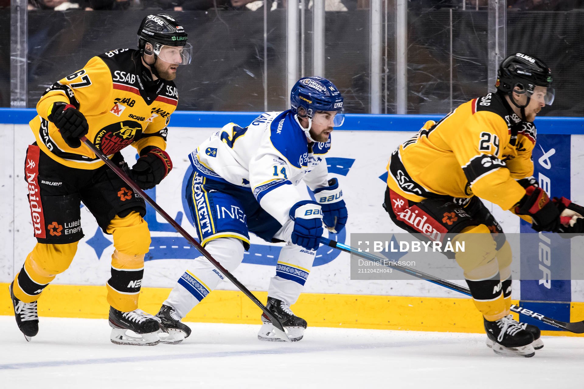 Luleås Linus Omark och Leksands Oskar Lang och Luleås