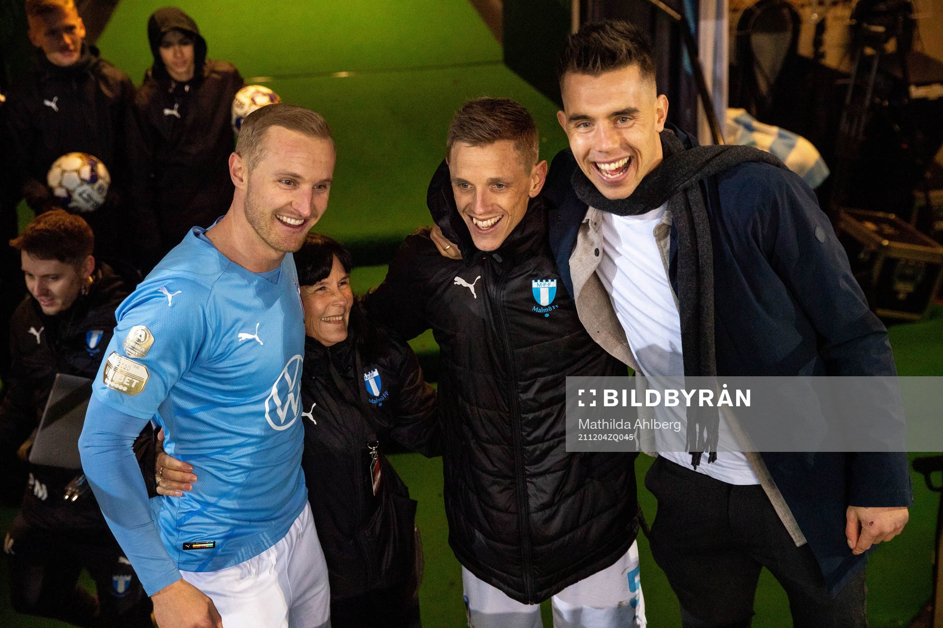 Malmö FFs Franz Brorsson, Sören Rieks och Jonas Knudsen