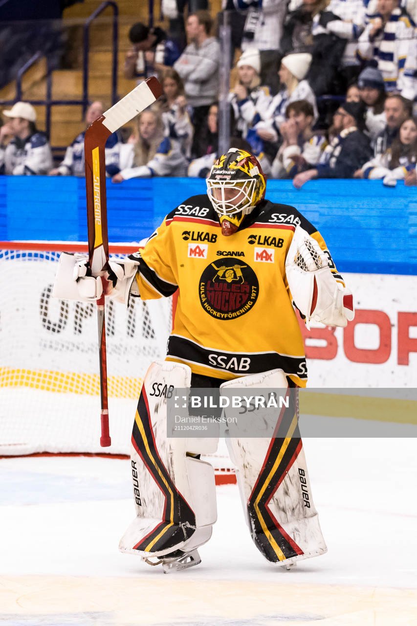 Luleås målvakt Joel Lassinantti jubel