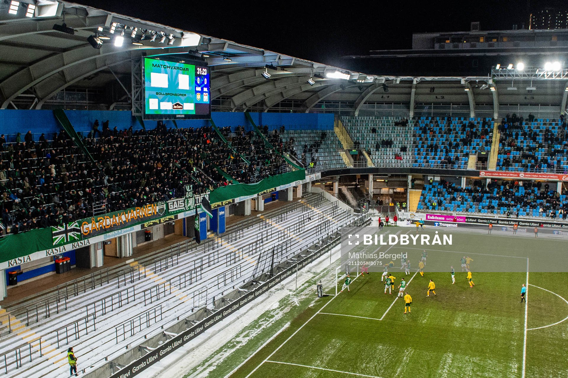 Dalkurds Umit Aras gör 0-1 bakom GAIS målvakt Mathias
