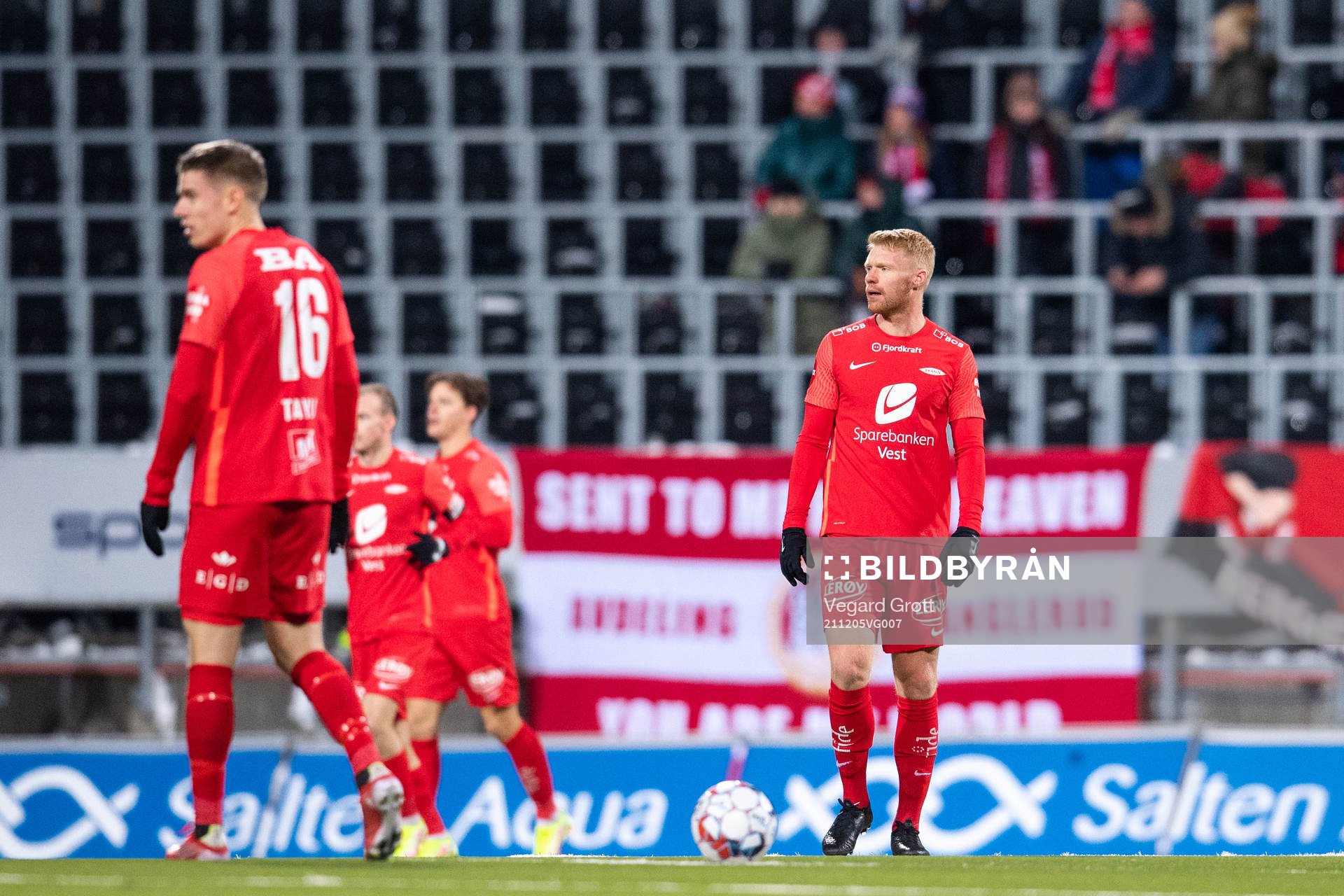 Sivert Heltne Nilsen of Brann looks dejected