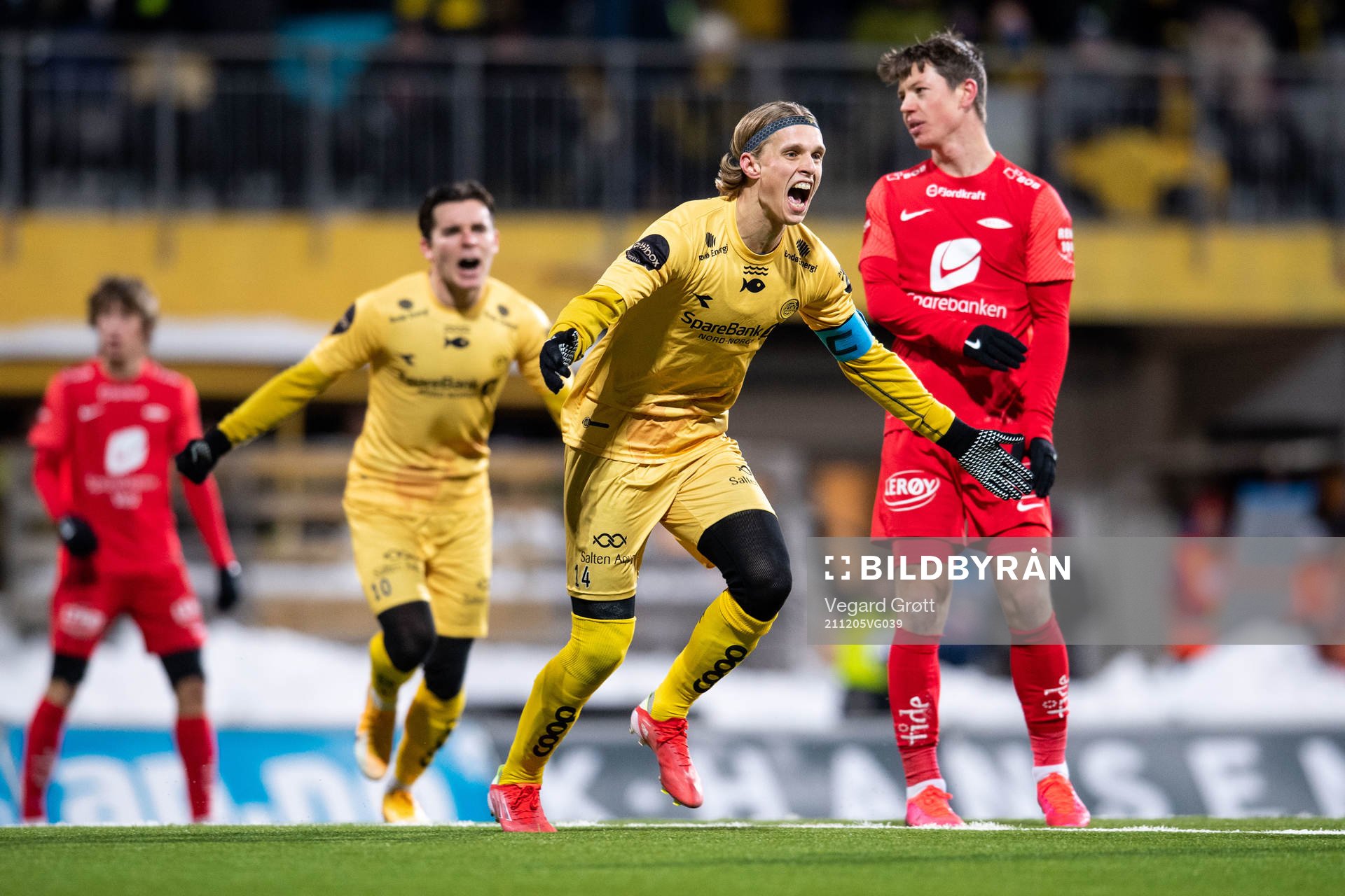 Ulrik Saltnes of Bodø/Glimt celebrates scoring 2-0
