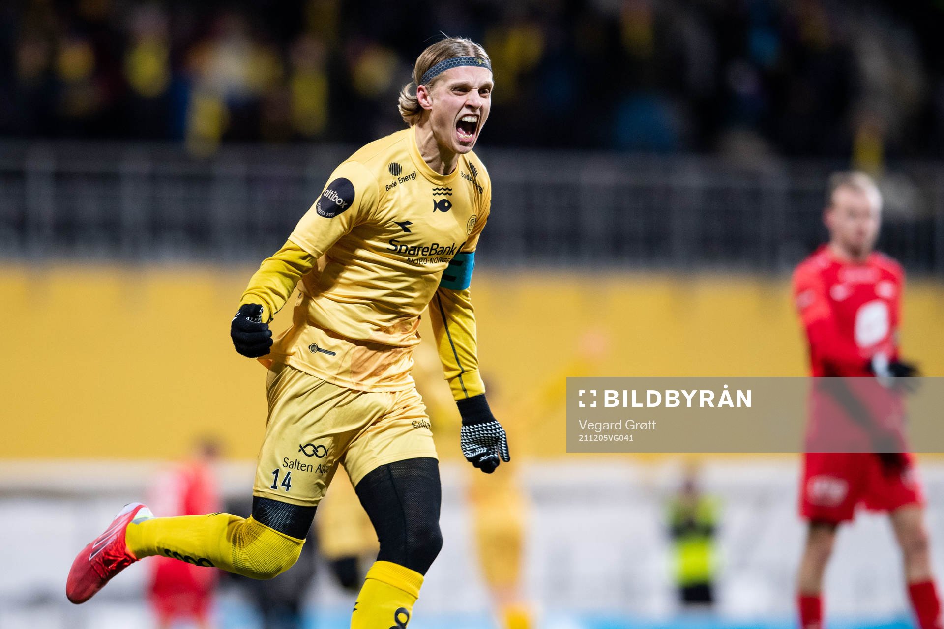 Ulrik Saltnes of Bodø/Glimt celebrates scoring 2-0