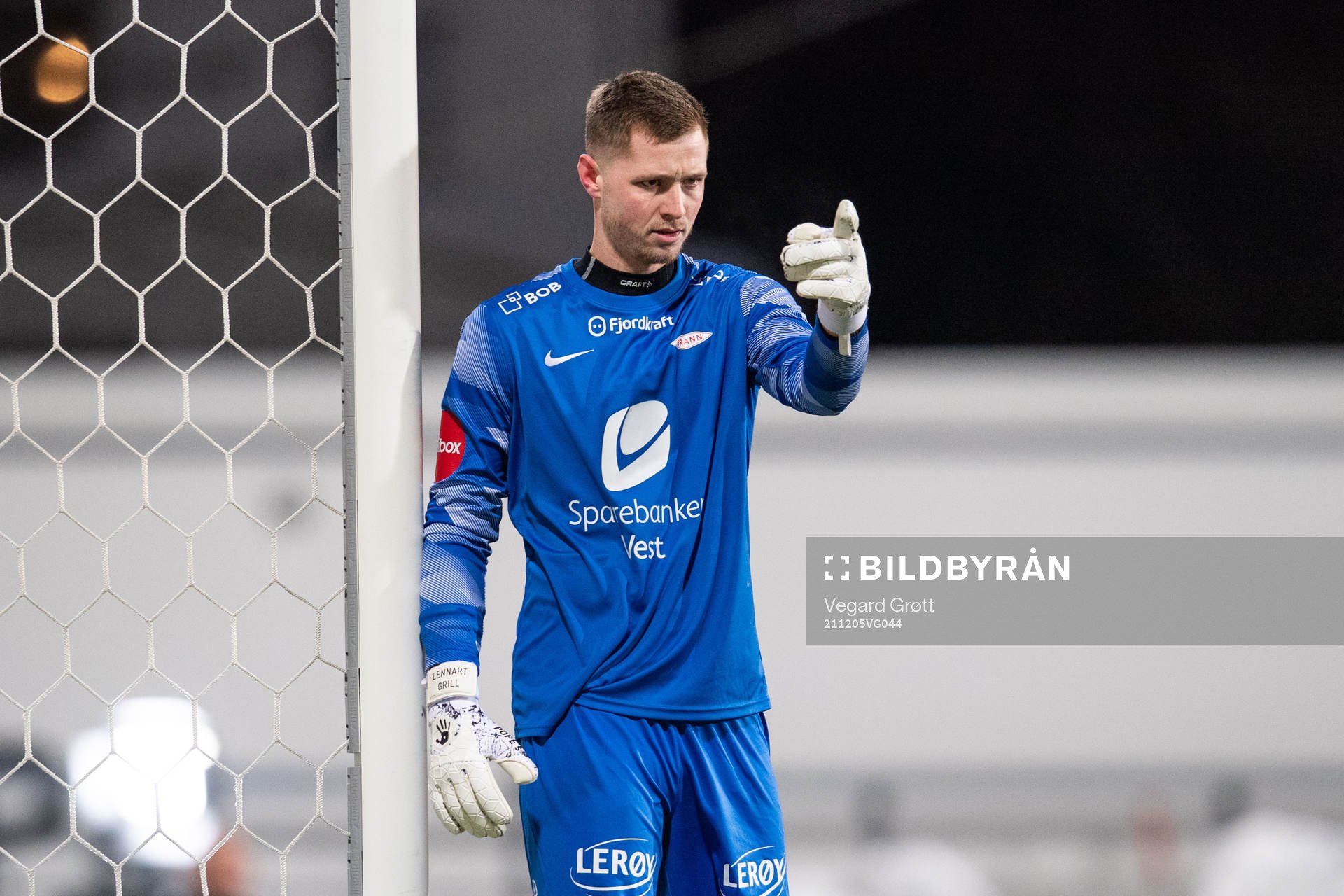 Goalkeeper Hannes Lennart Grill of Brann during the Eliteserien football match between Bodø/Glimt and Brann on December 5, 2021 in Bodø. 