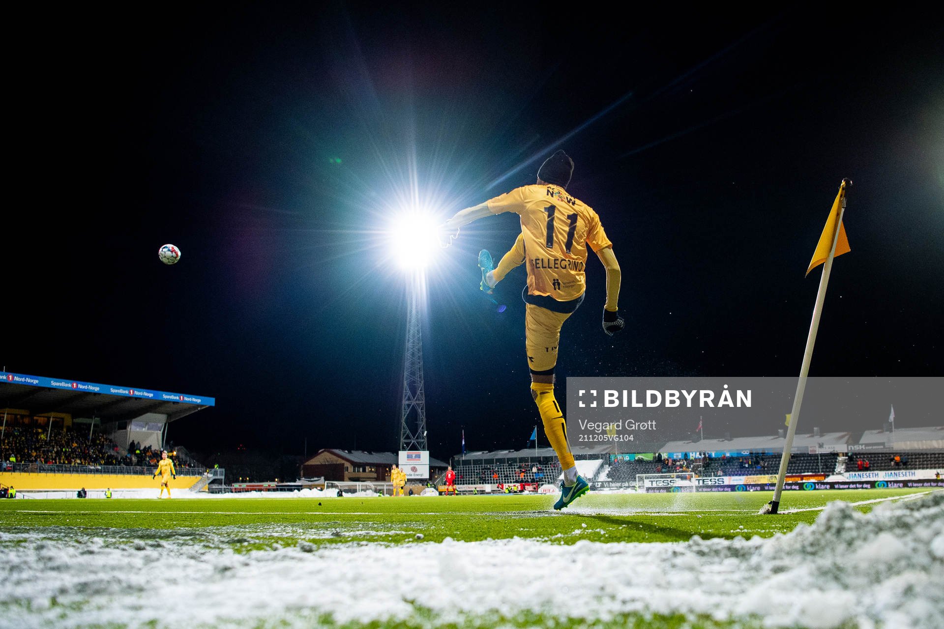 Amahl Pellegrino of Bodø/Glimt takes a corner kick