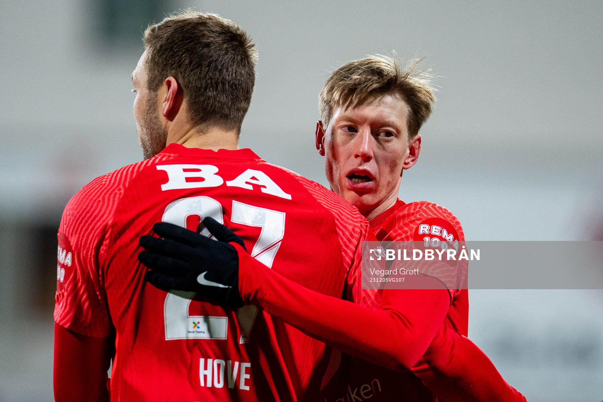 Runar Hove and Ole Martin Kolskogen of Brann