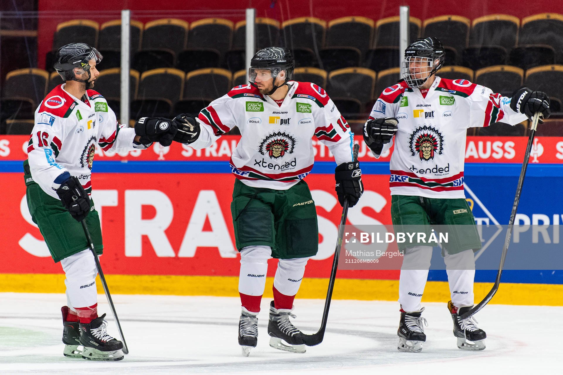 Robin Söder, Marcus Berg och Simon Thern jublar