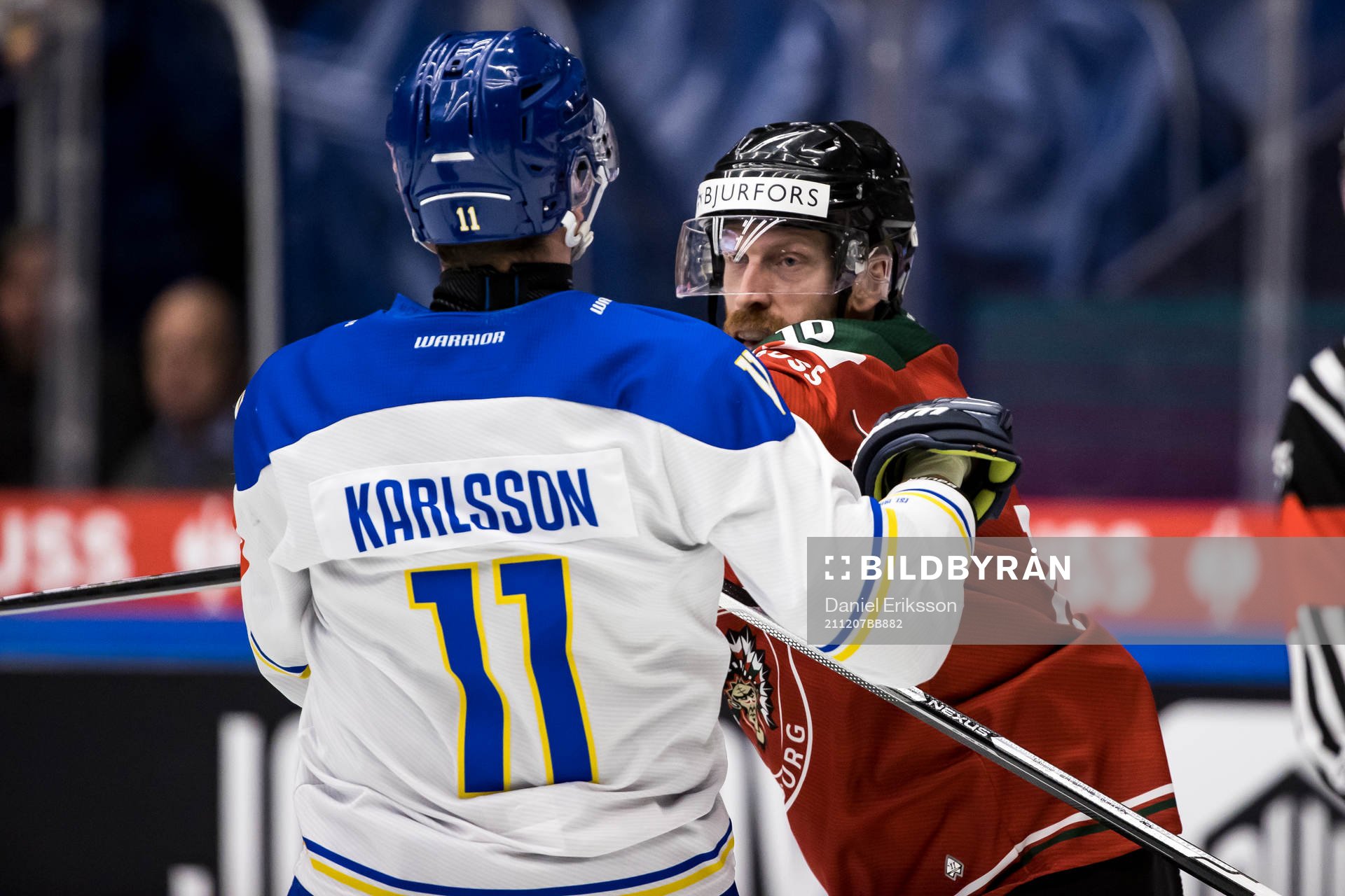 Martin Karlsson  of Leksand and Jens Olsson of Frölunda