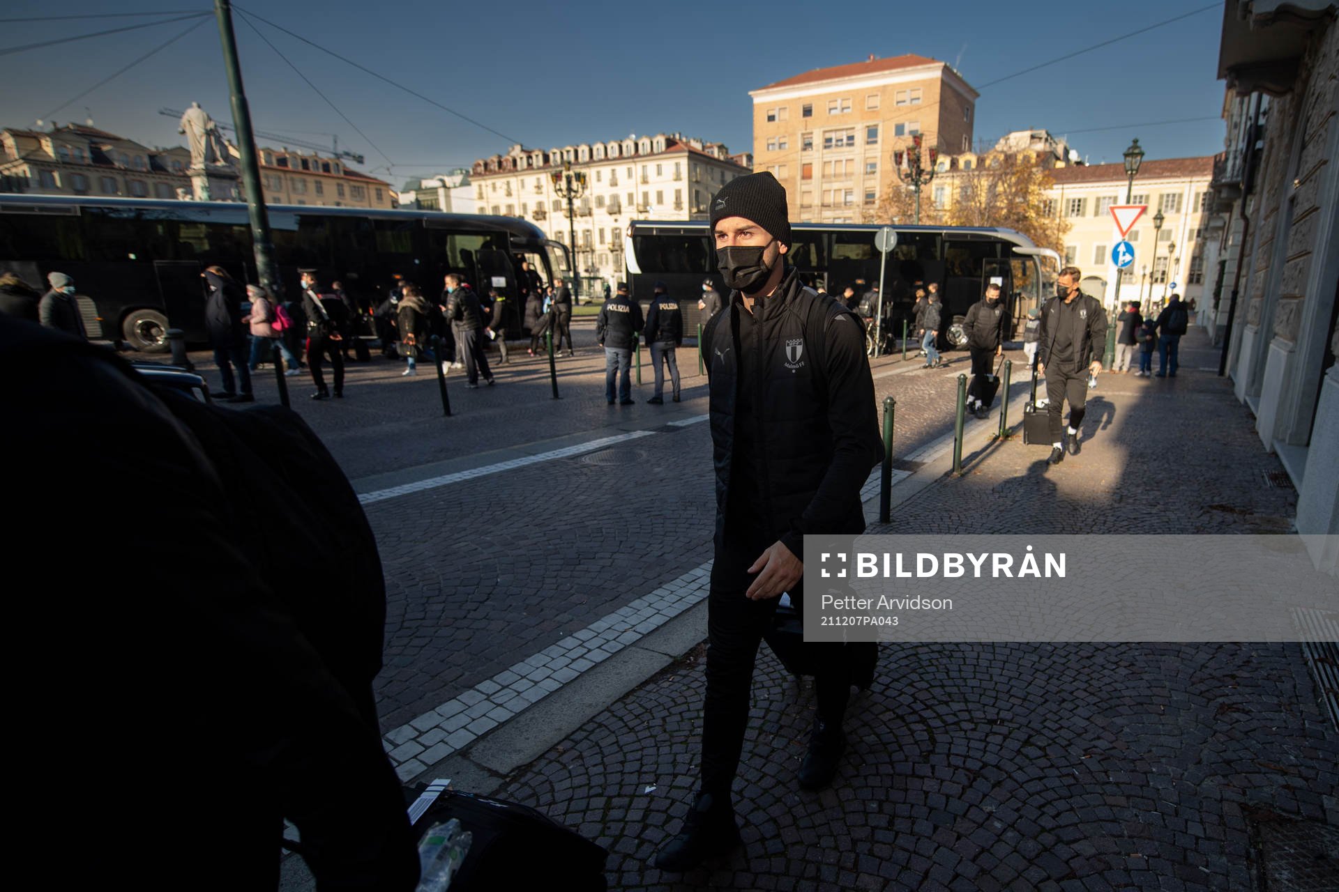 Antonio Colak arrives at the hotel