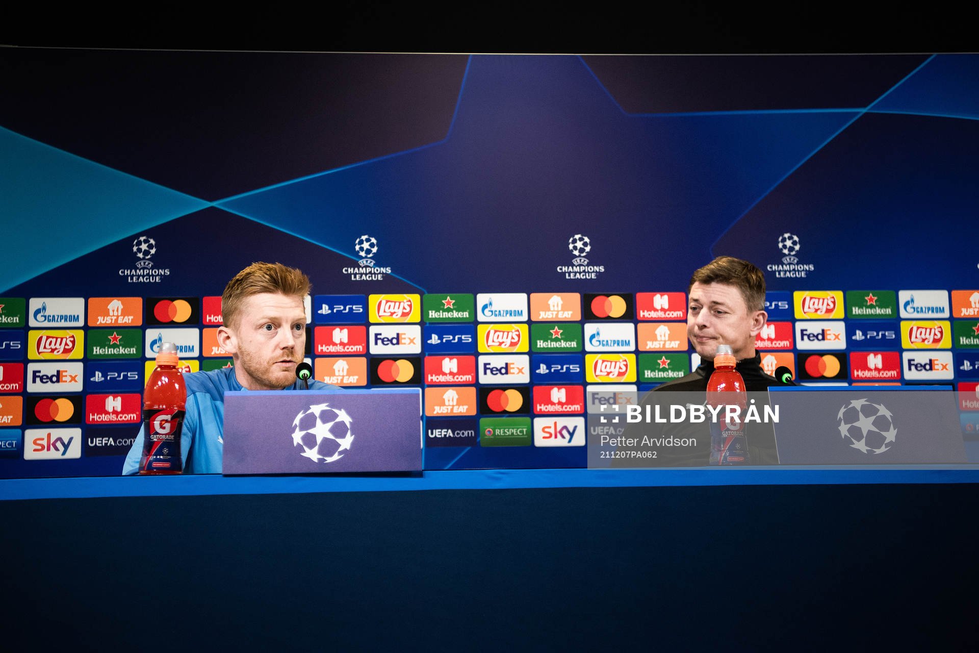 Anders Christiansen and Jon Dahl Tomasson, head coach of