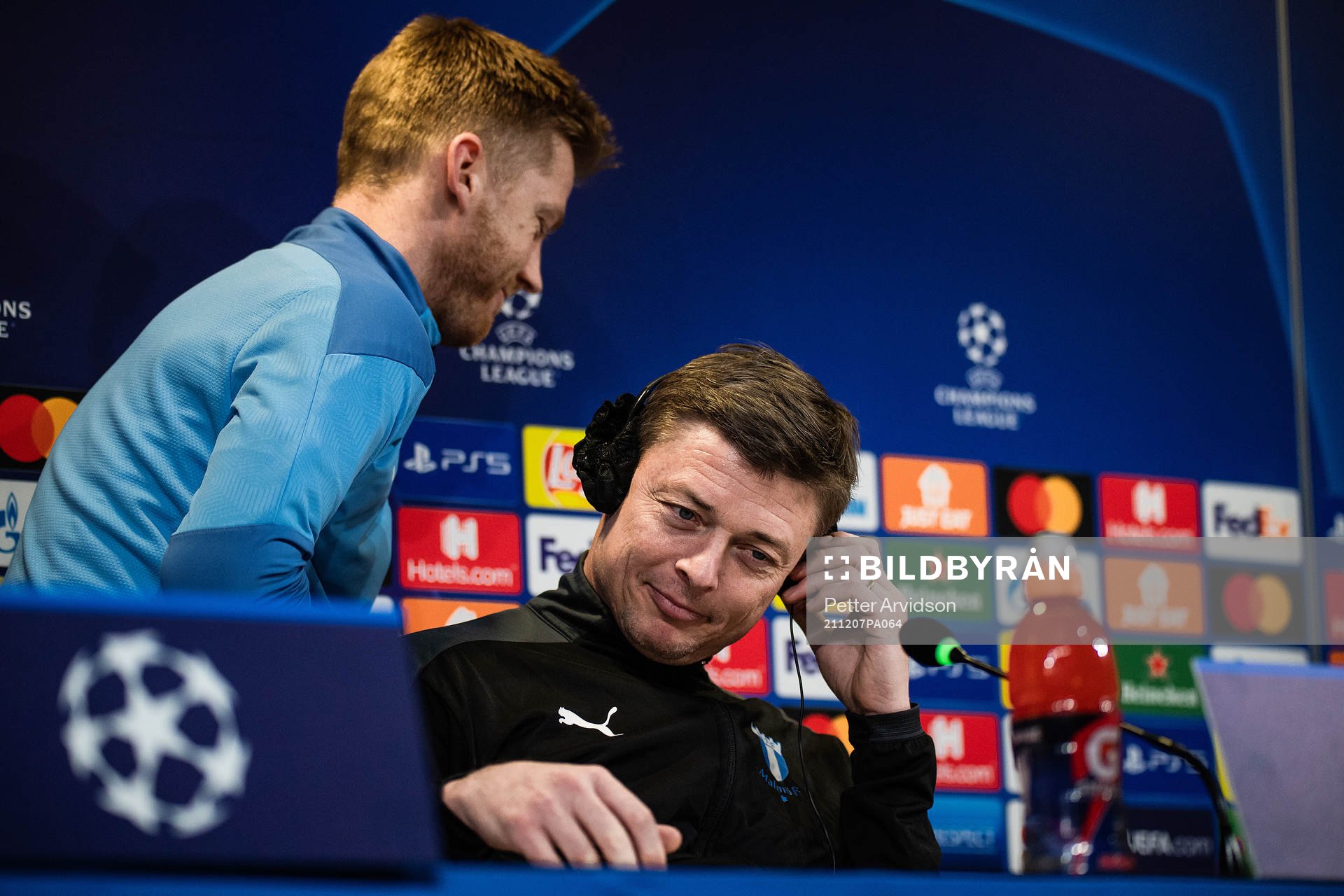 Anders Christiansen and Jon Dahl Tomasson, head coach of