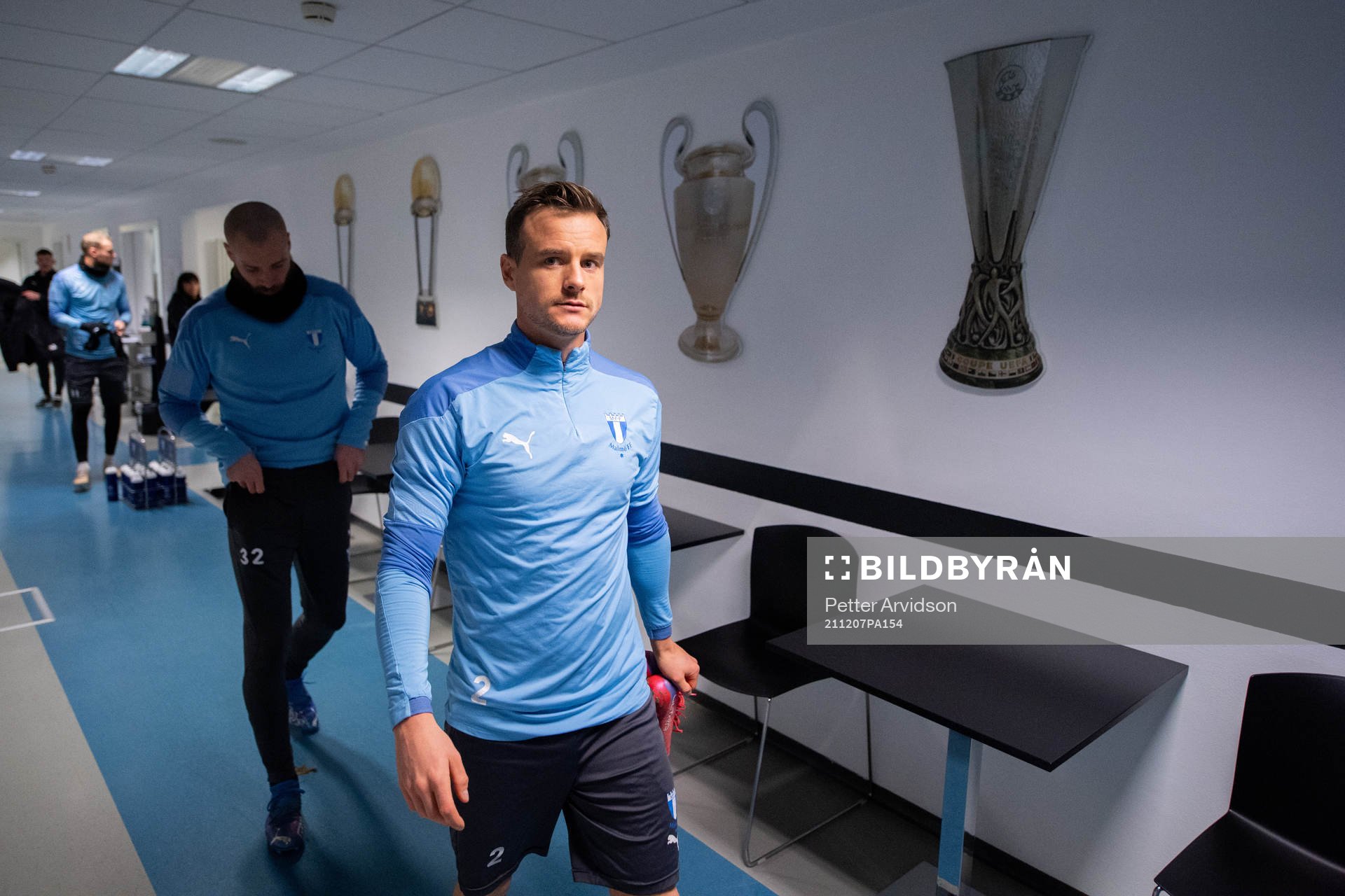 Eric Larsson in the dressing room