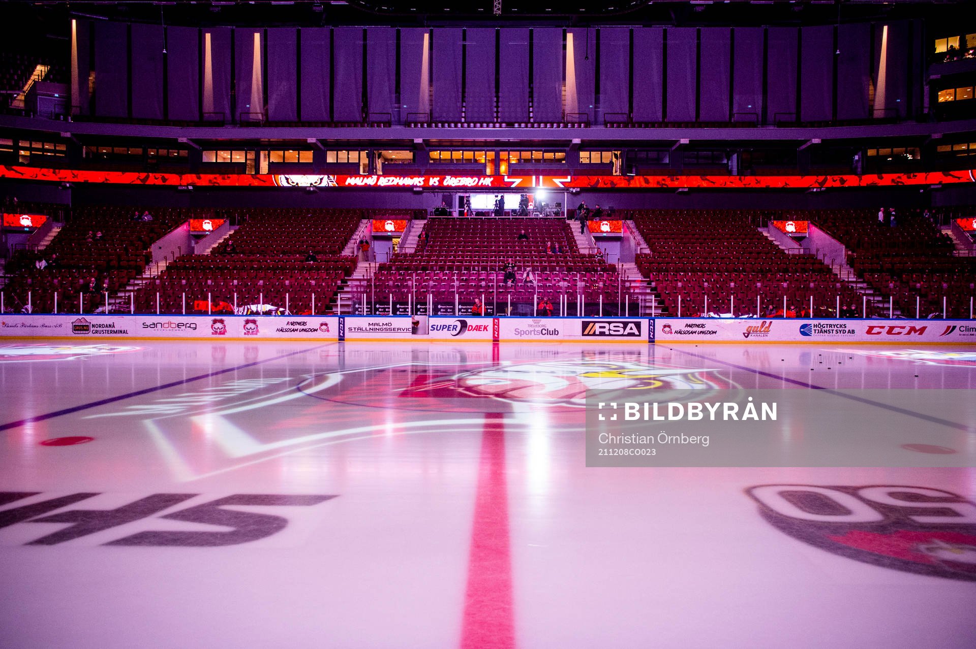 Malmö arena innan ishockeymatchen i SHL mellan Malmö