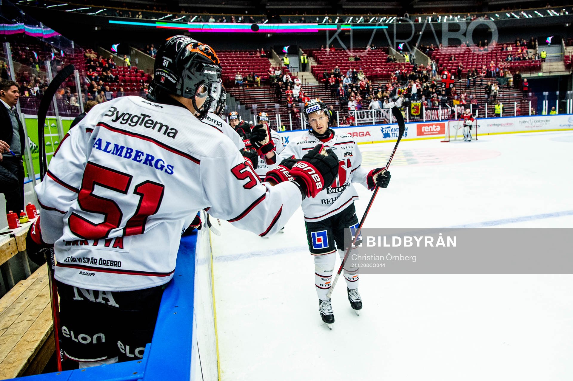 Örebros Gustav Backström jublar med Kristian Näkyvä