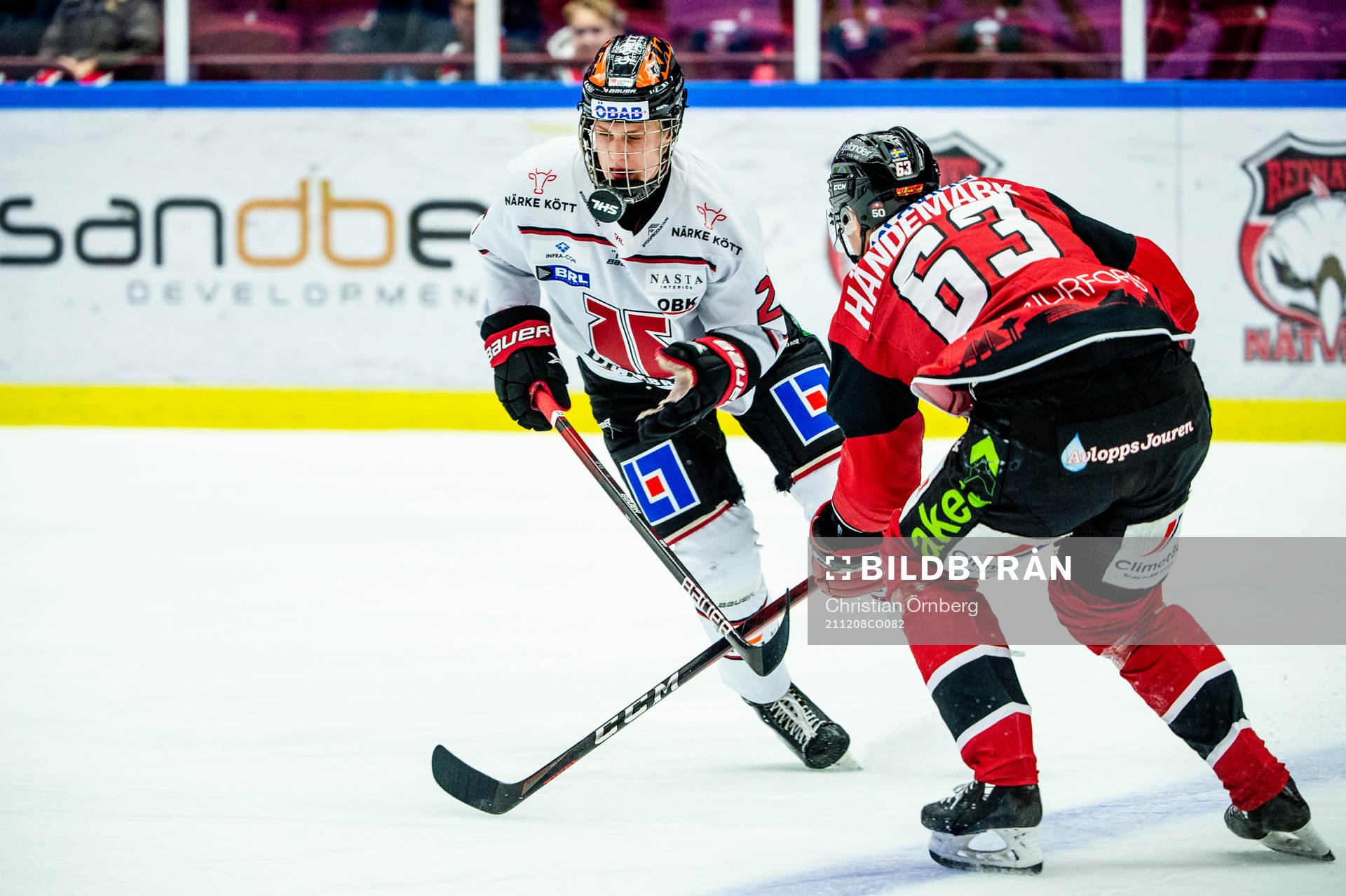 Örebros Elias Pettersson mot Malmö Redhawks Fredrik