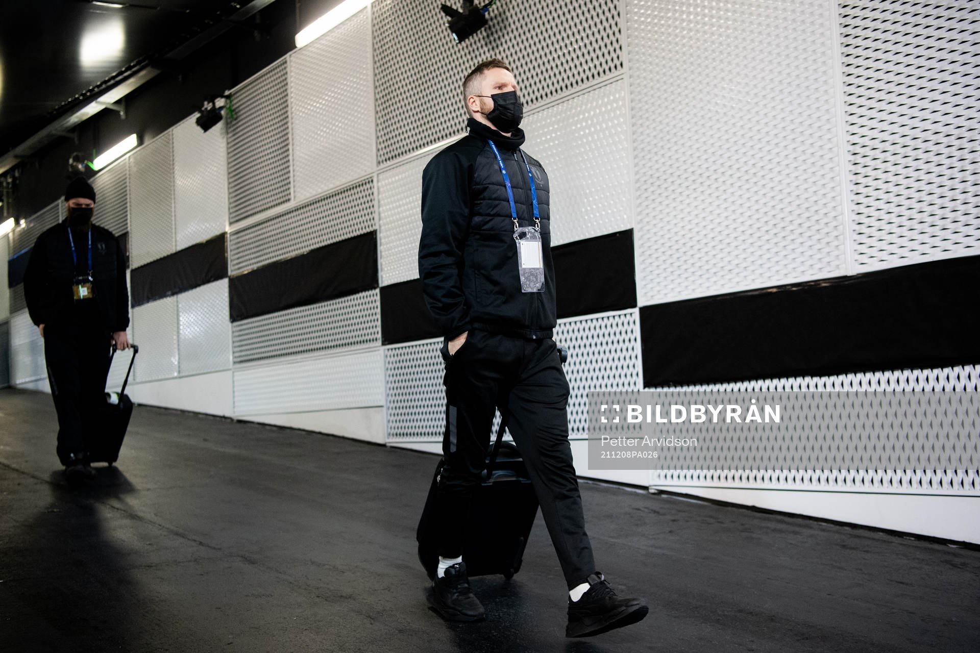 Lasse Nielsen of Malmö FF arrive at the arena