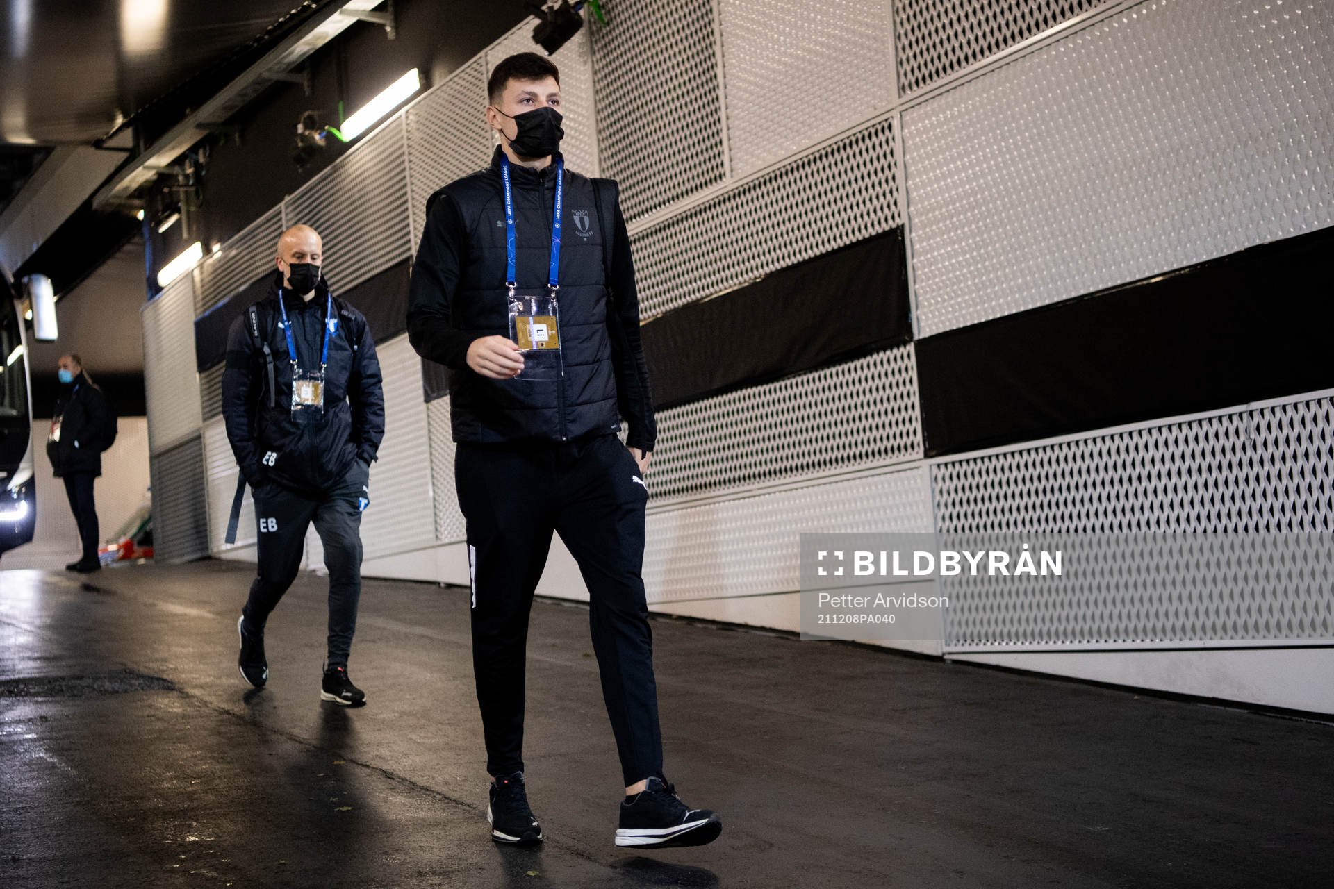 Anel Ahmedhodzic of Malmö FF arrive at the arena