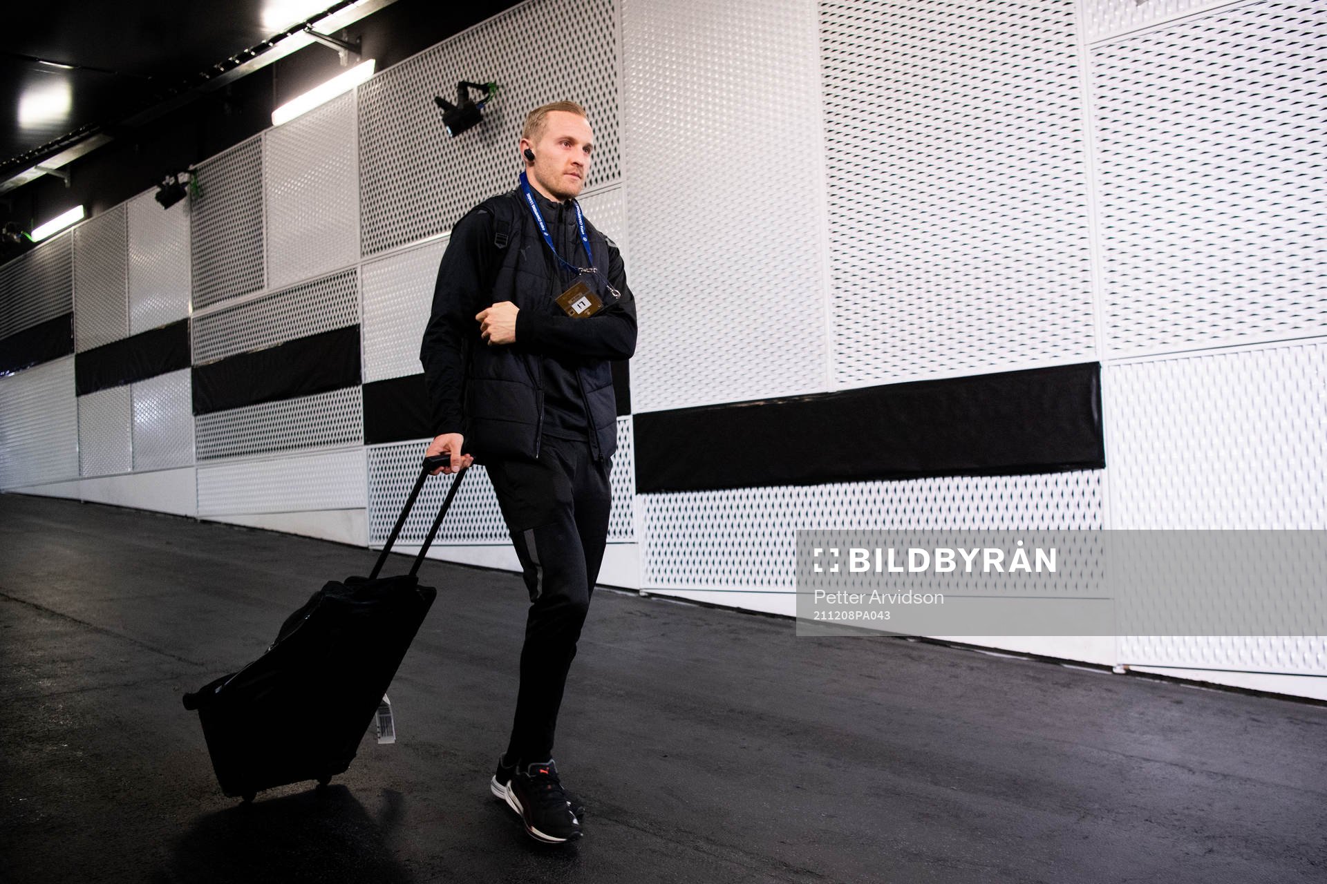 Franz Brorsson of Malmö FF arrive at the arena