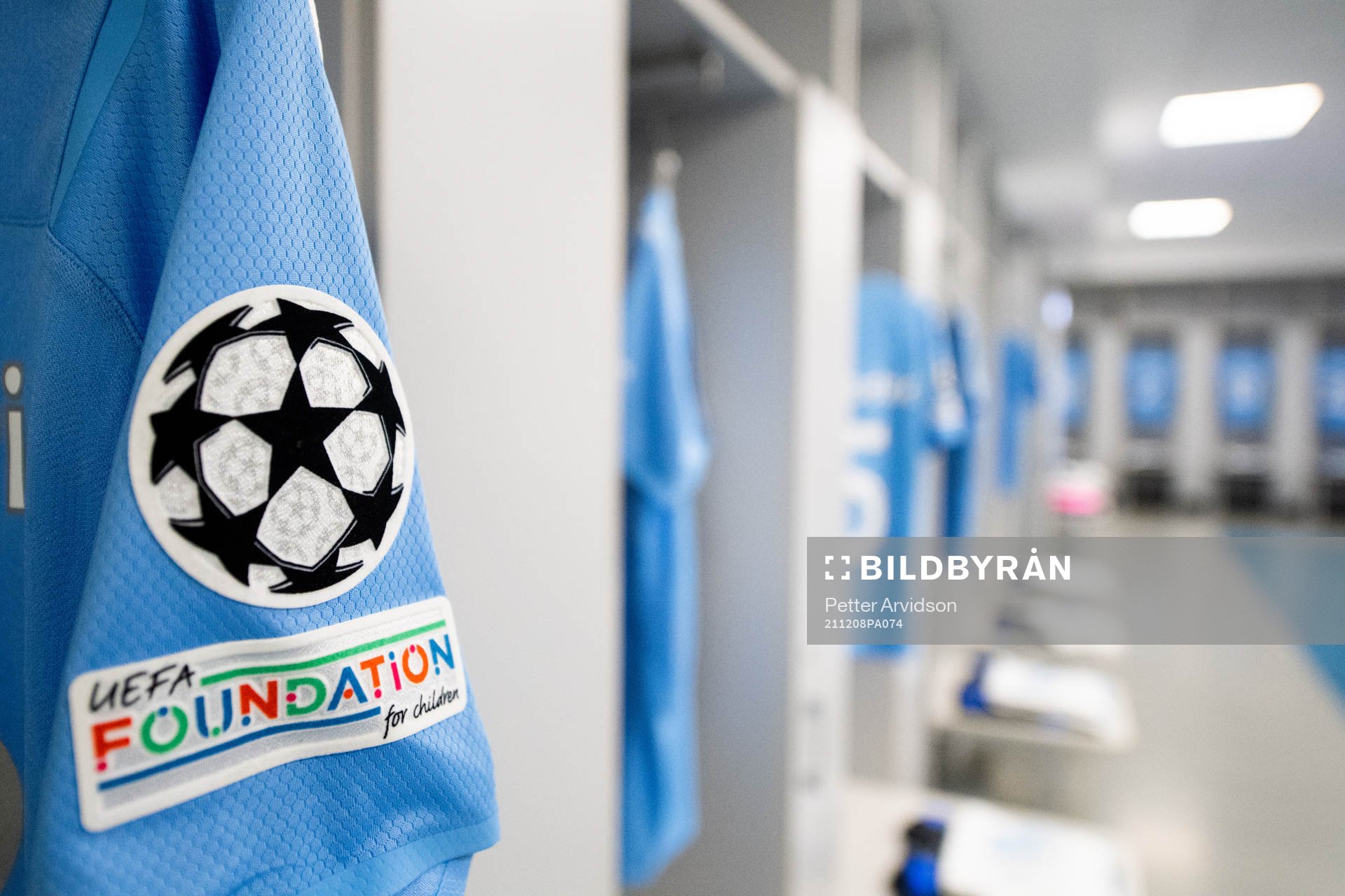 The kit of Malik Abubakari of Malmö FF in the dressing room