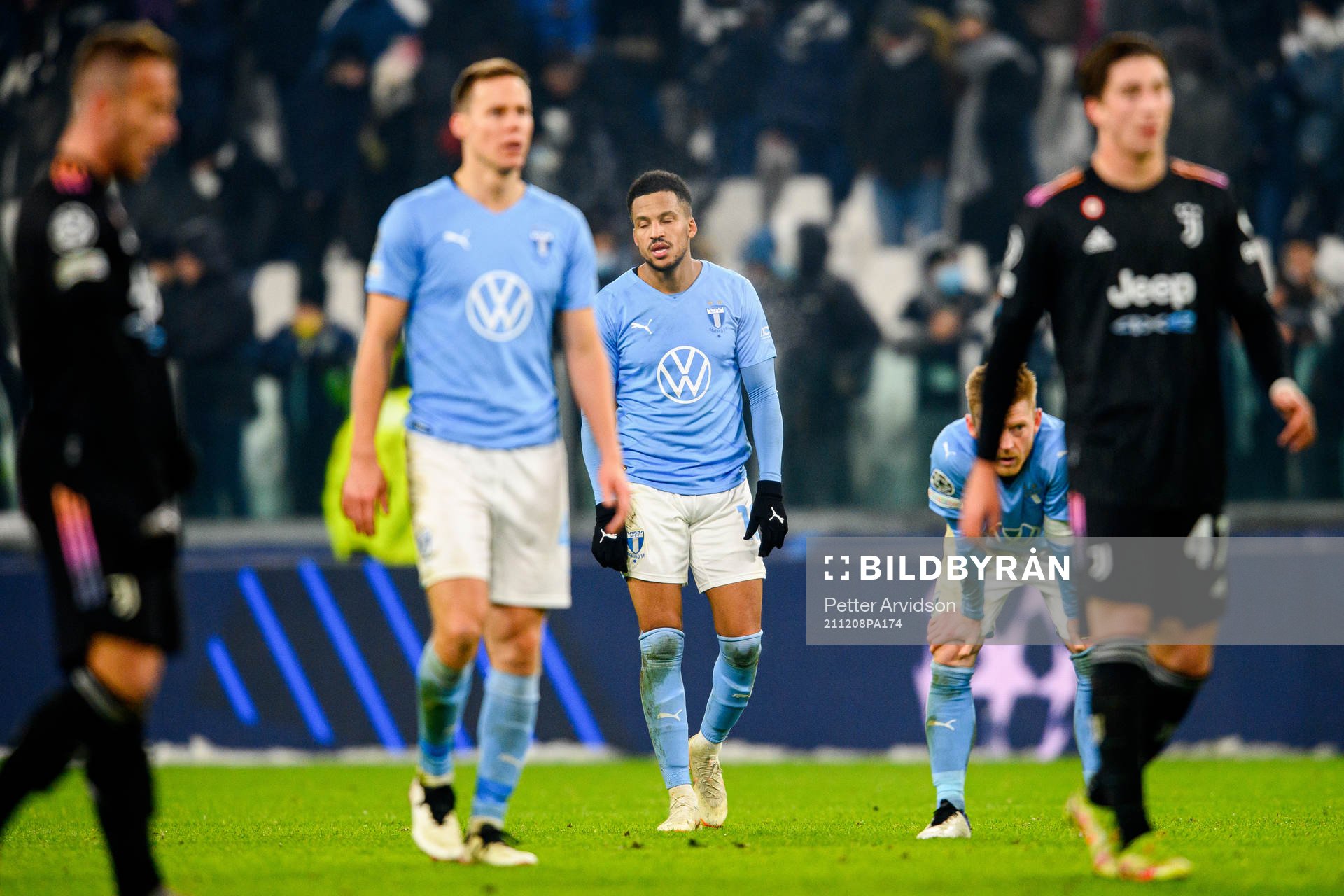 Martin Olsson of Malmö FF looks dejected