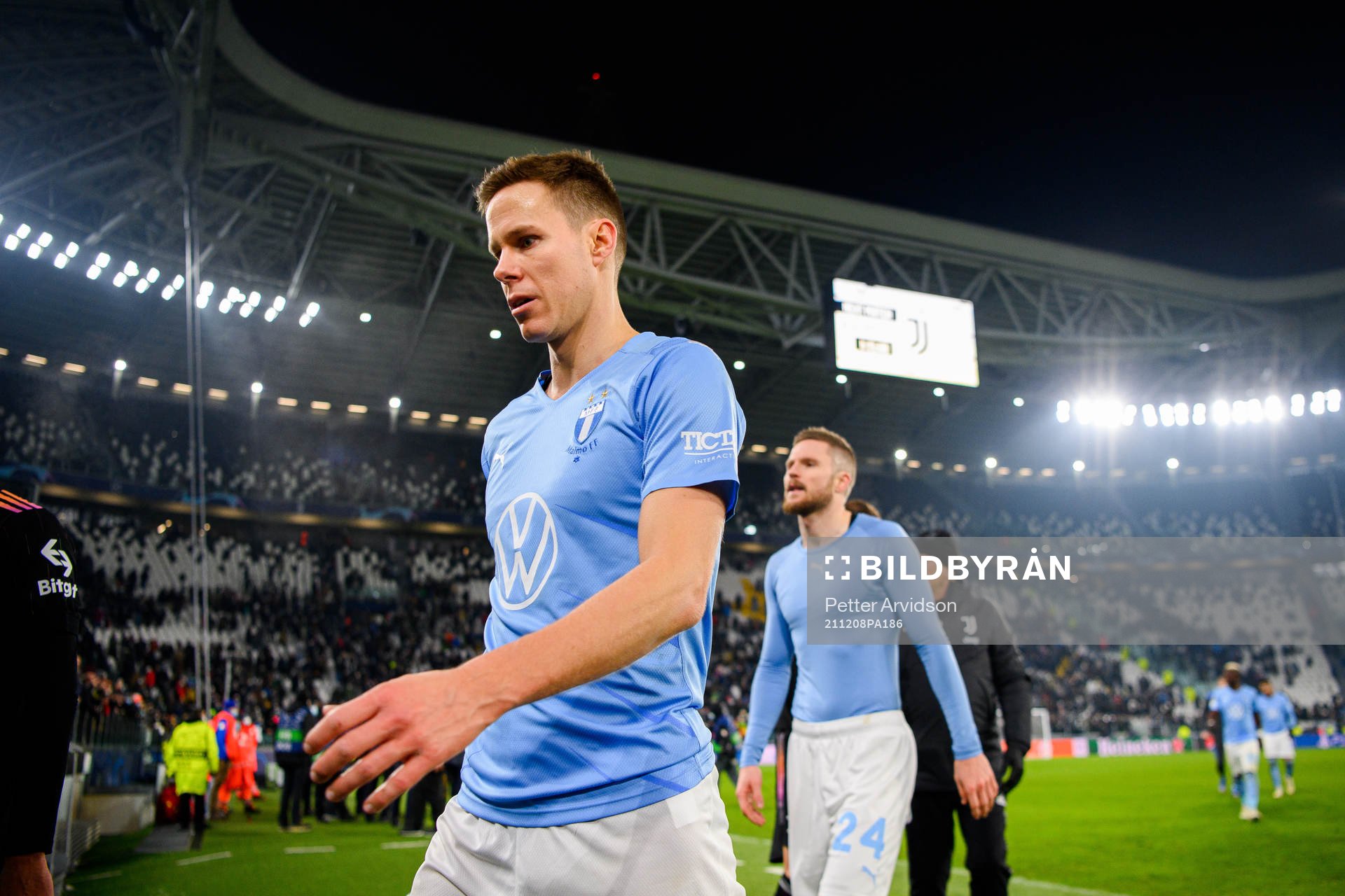Niklas Moisander of Malmö FF looks dejected