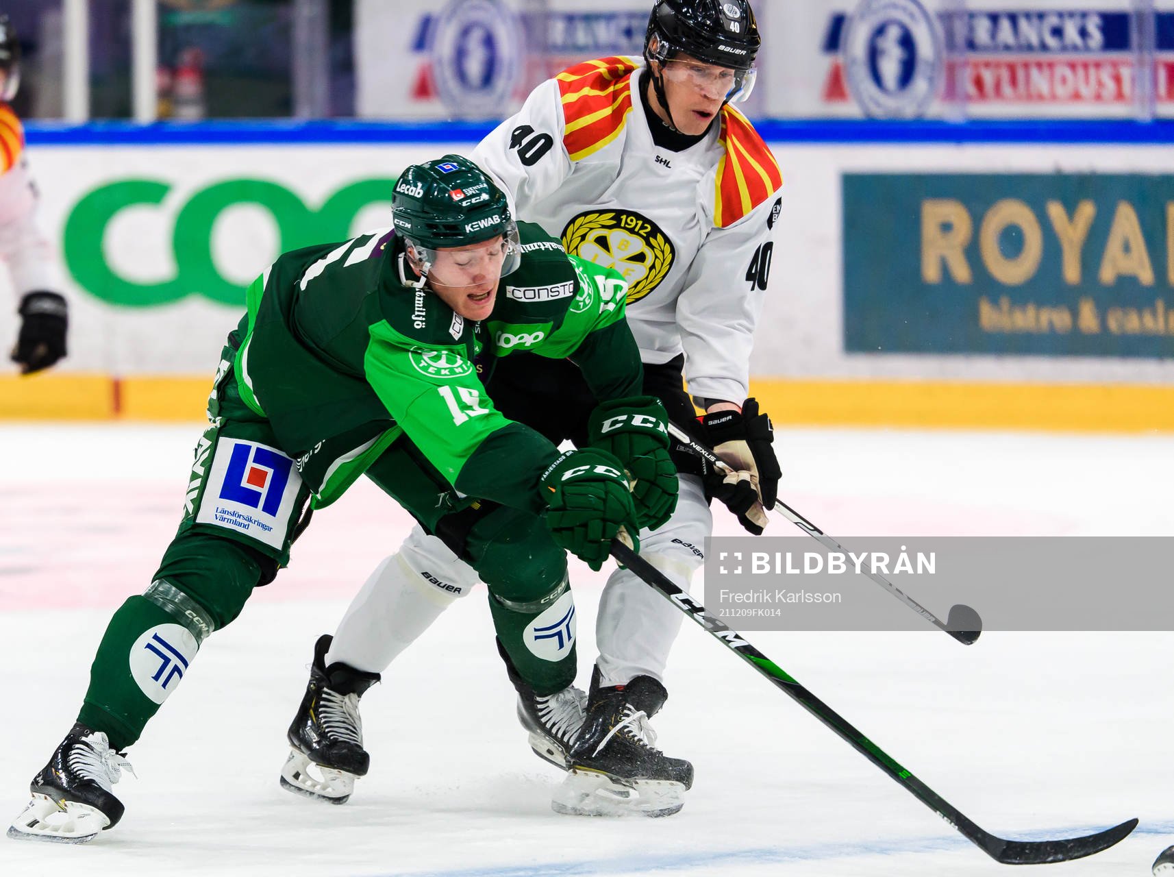 Färjestads Gustav Rydahl och Brynäs Tomi Sallinen