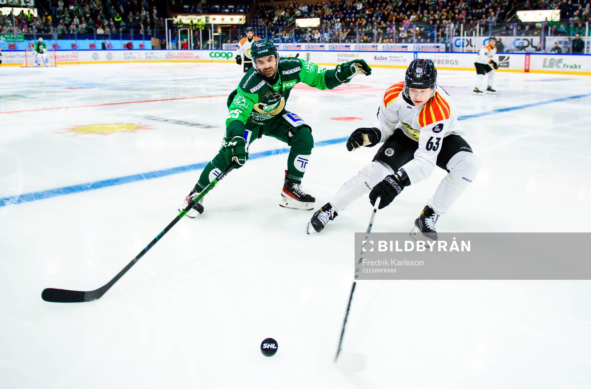 Färjestads Martin Johansson och Brynäs Julius Bergman